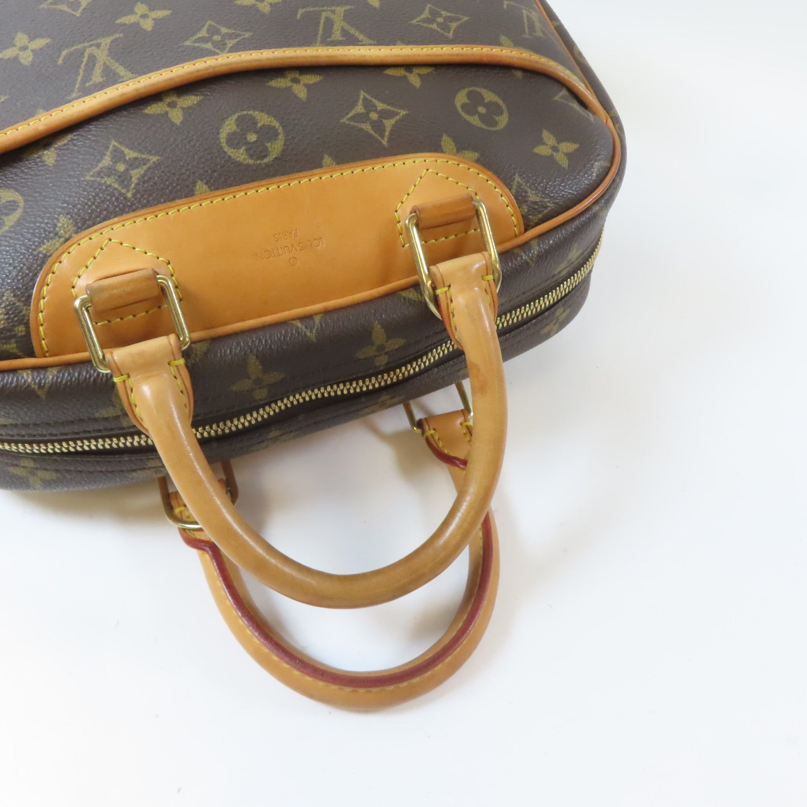 LOUIS VUITTON 【激減優惠】Monogram Trouville Boston Bag金扣手挽袋啡色