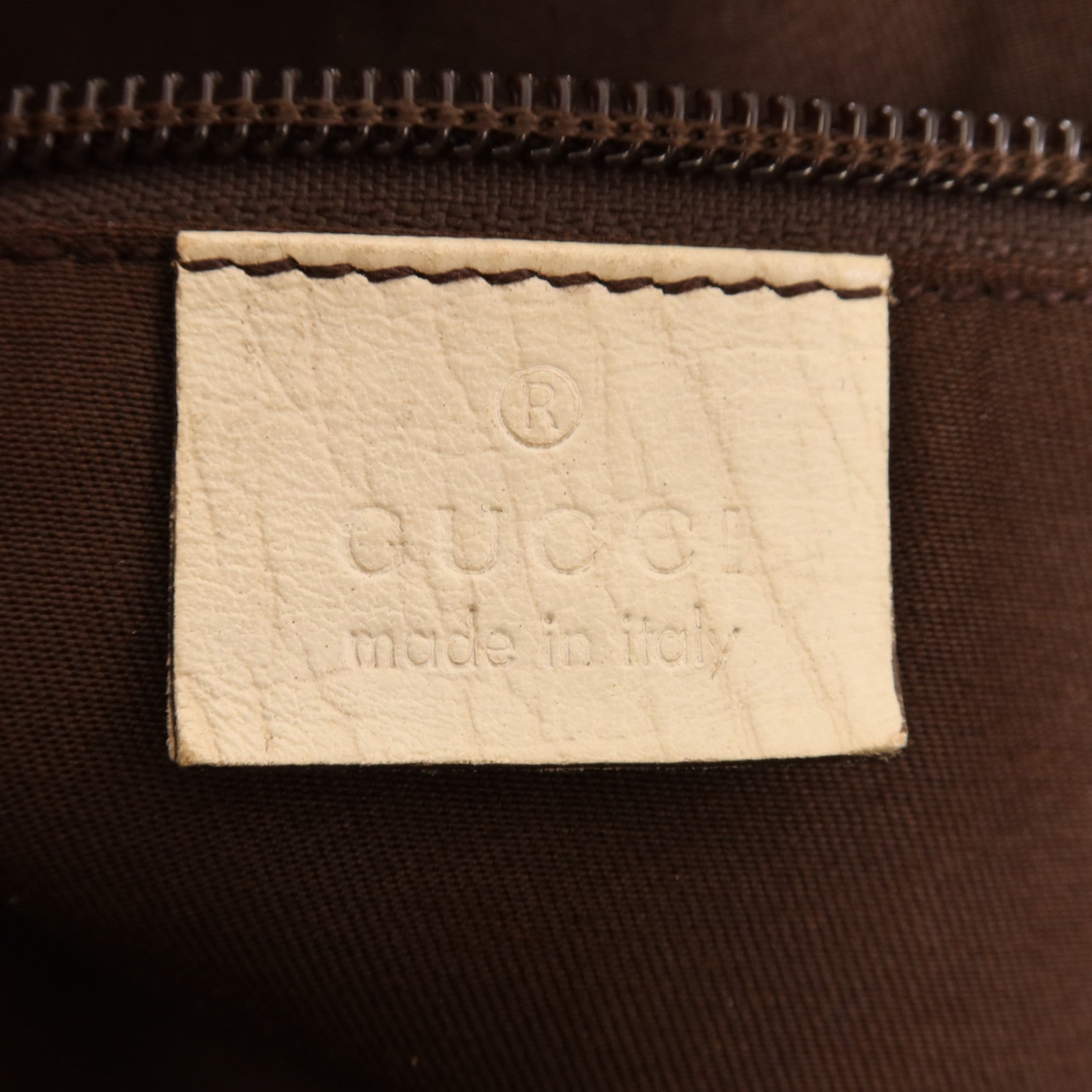 GUCCI 塗層帆布Tote Bag銀扣肩背袋