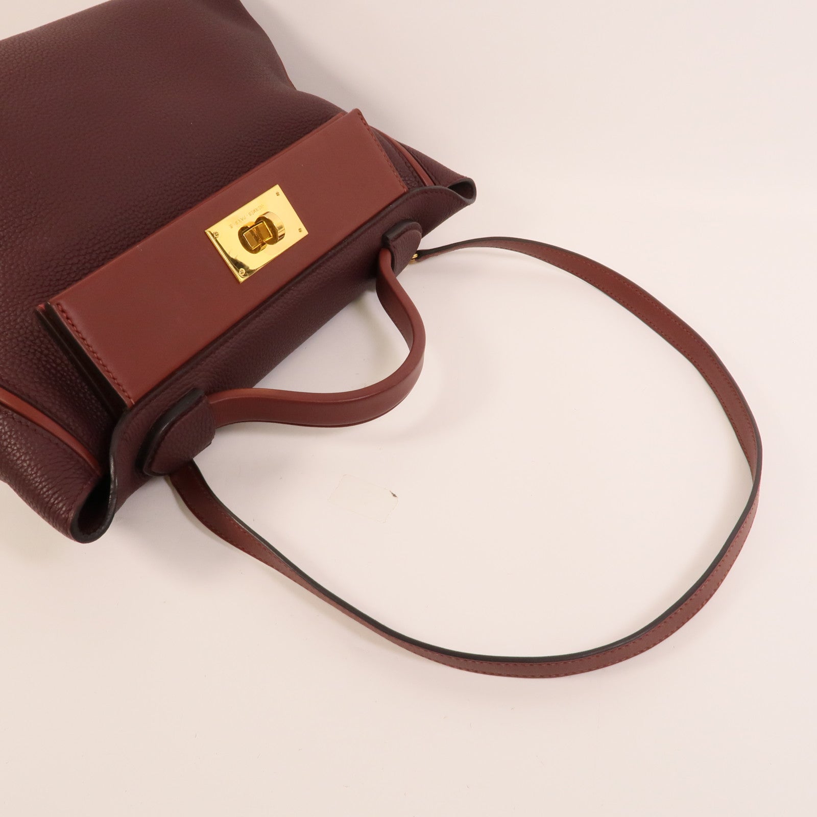 HERMES Clemence皮革24/24 29cm手挽肩背兩用袋Red/Rouge H