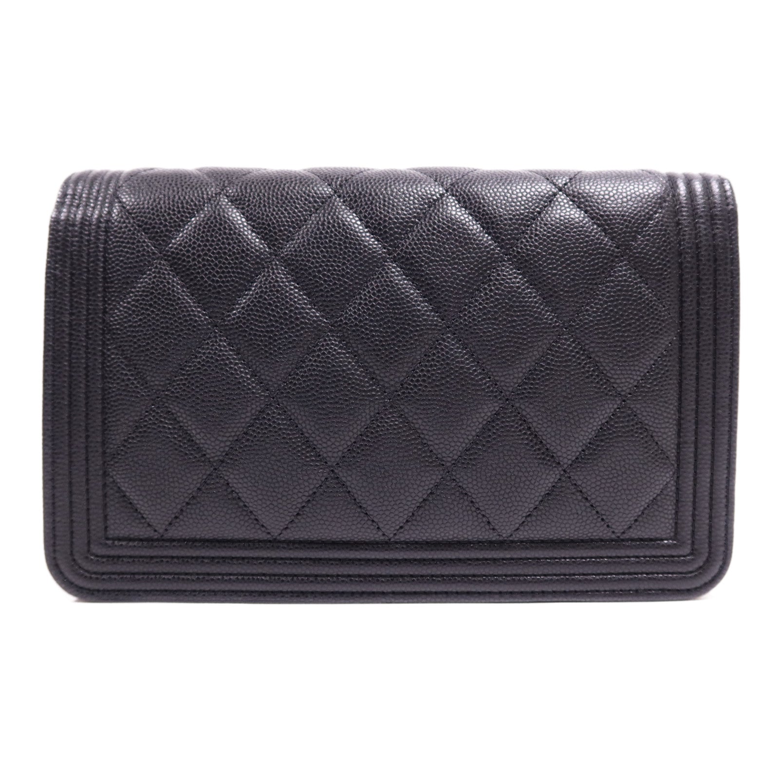 CHANEL 牛皮皮革Boy WOC Wallet On Chain金扣鏈帶肩背袋