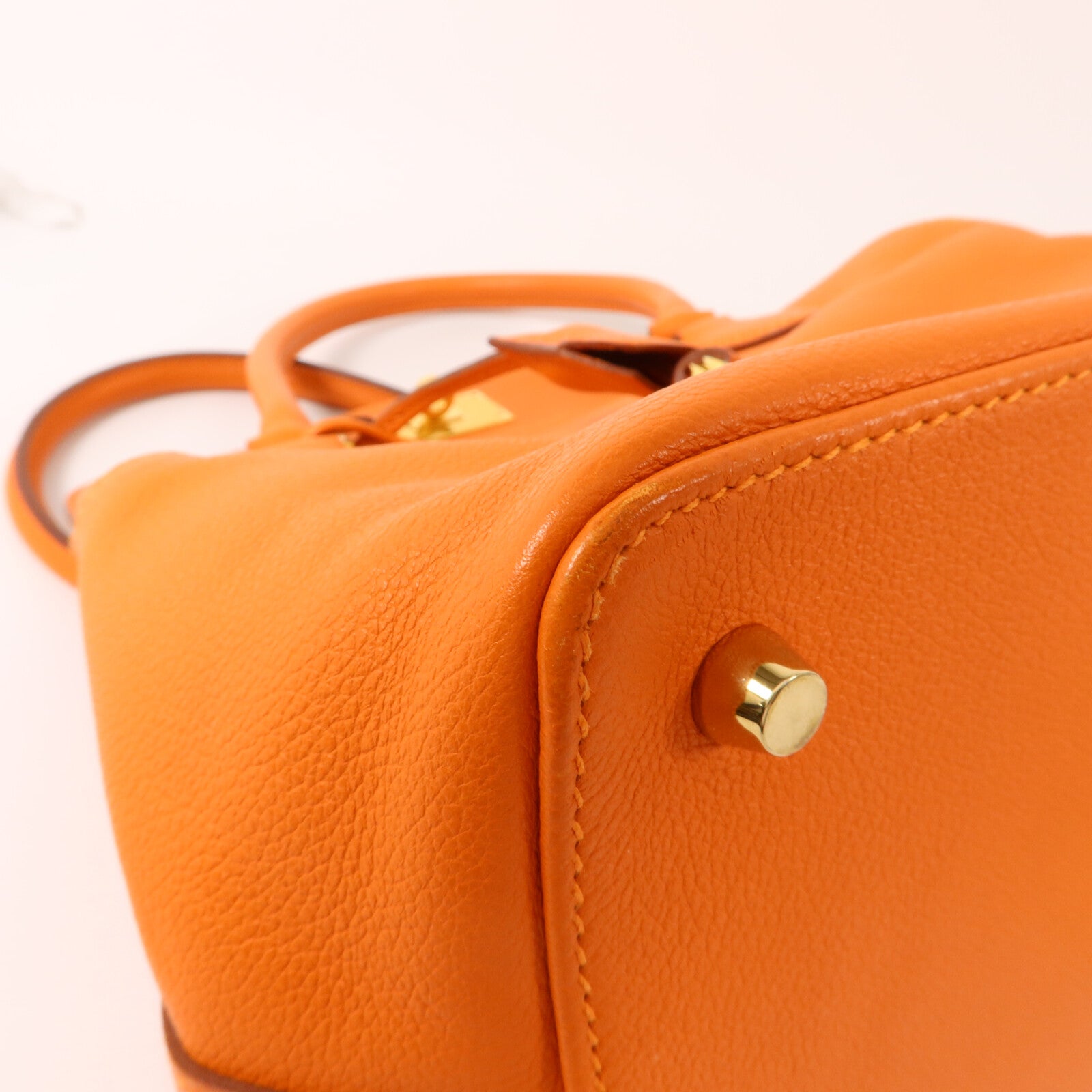 HERMES Evercolor皮革Tool Box 20手挽肩背兩用袋Orange