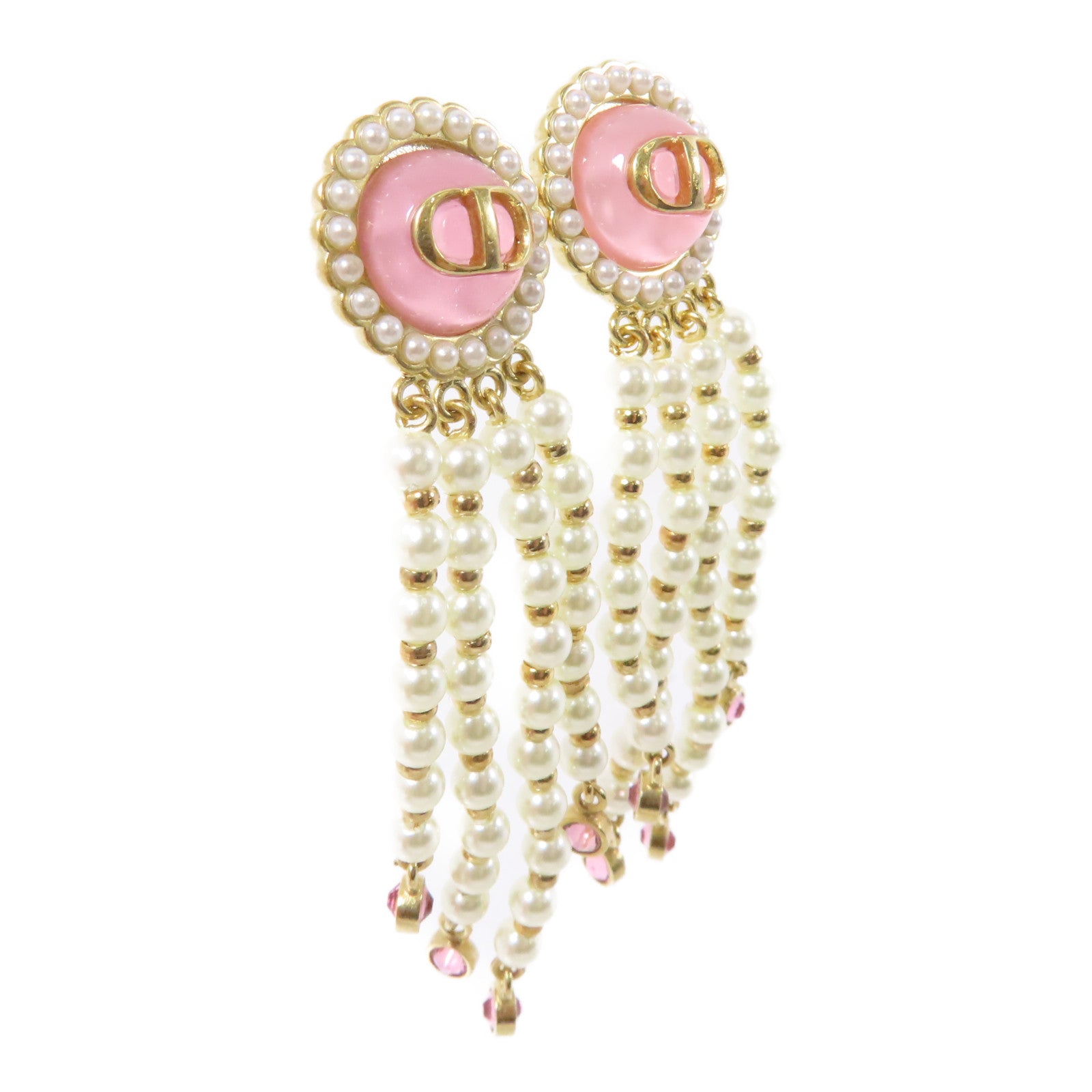 Dior 金屬Earrings耳環粉紅色/白色/金色