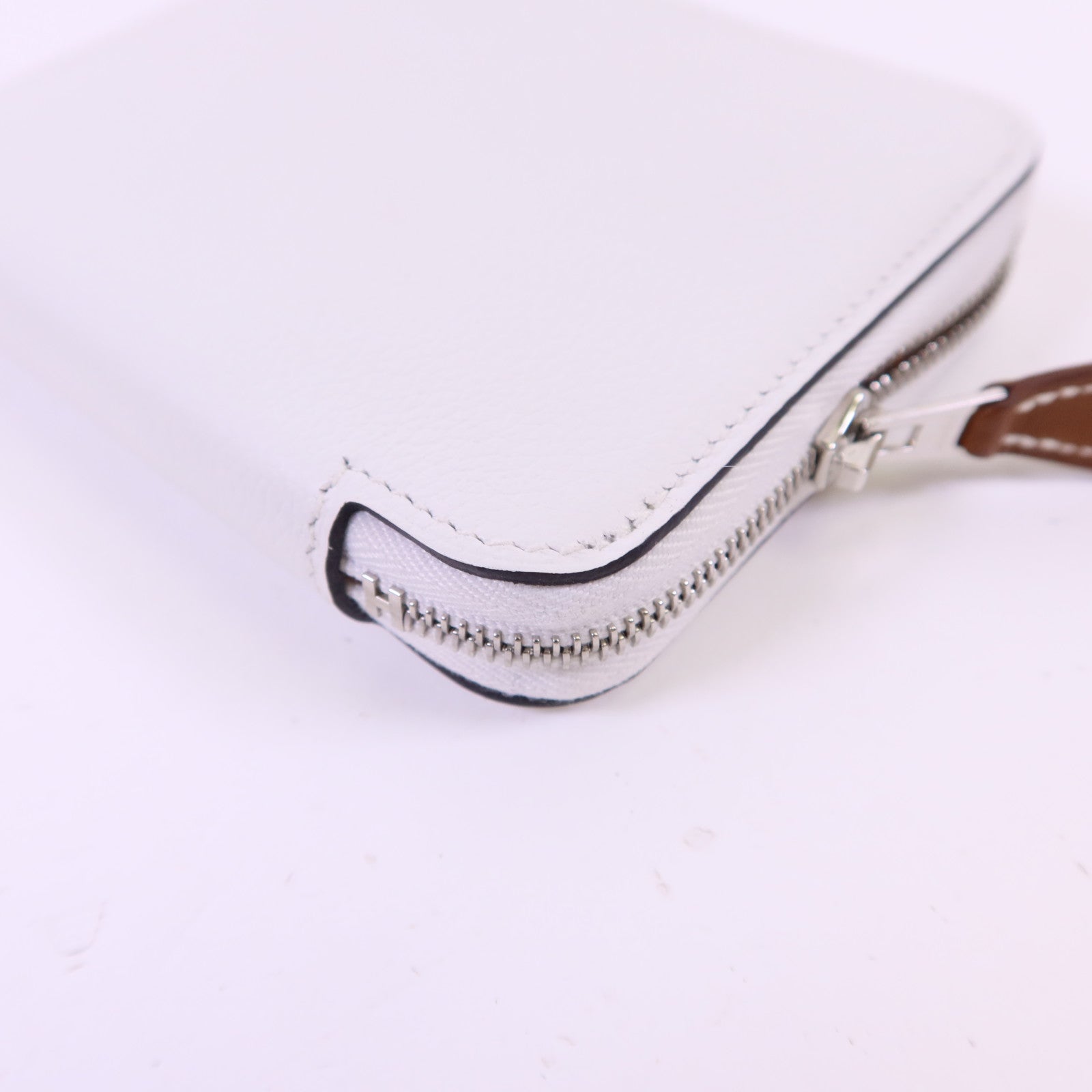 HERMES Evercolor皮革Silk In Wallet銀扣錢包