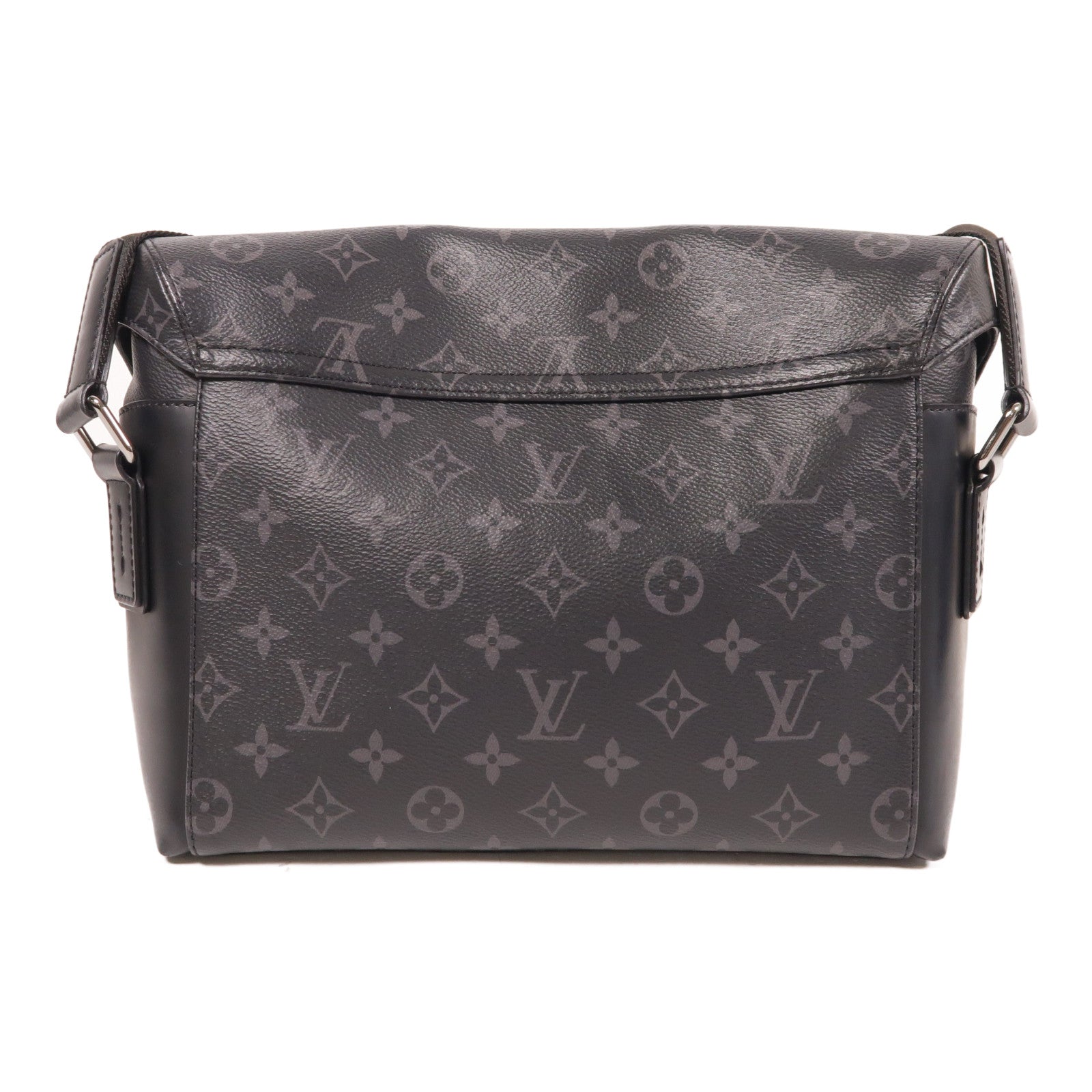 LOUIS VUITTON Monogram Eclipse Messenger PM Voyager銀扣肩背袋