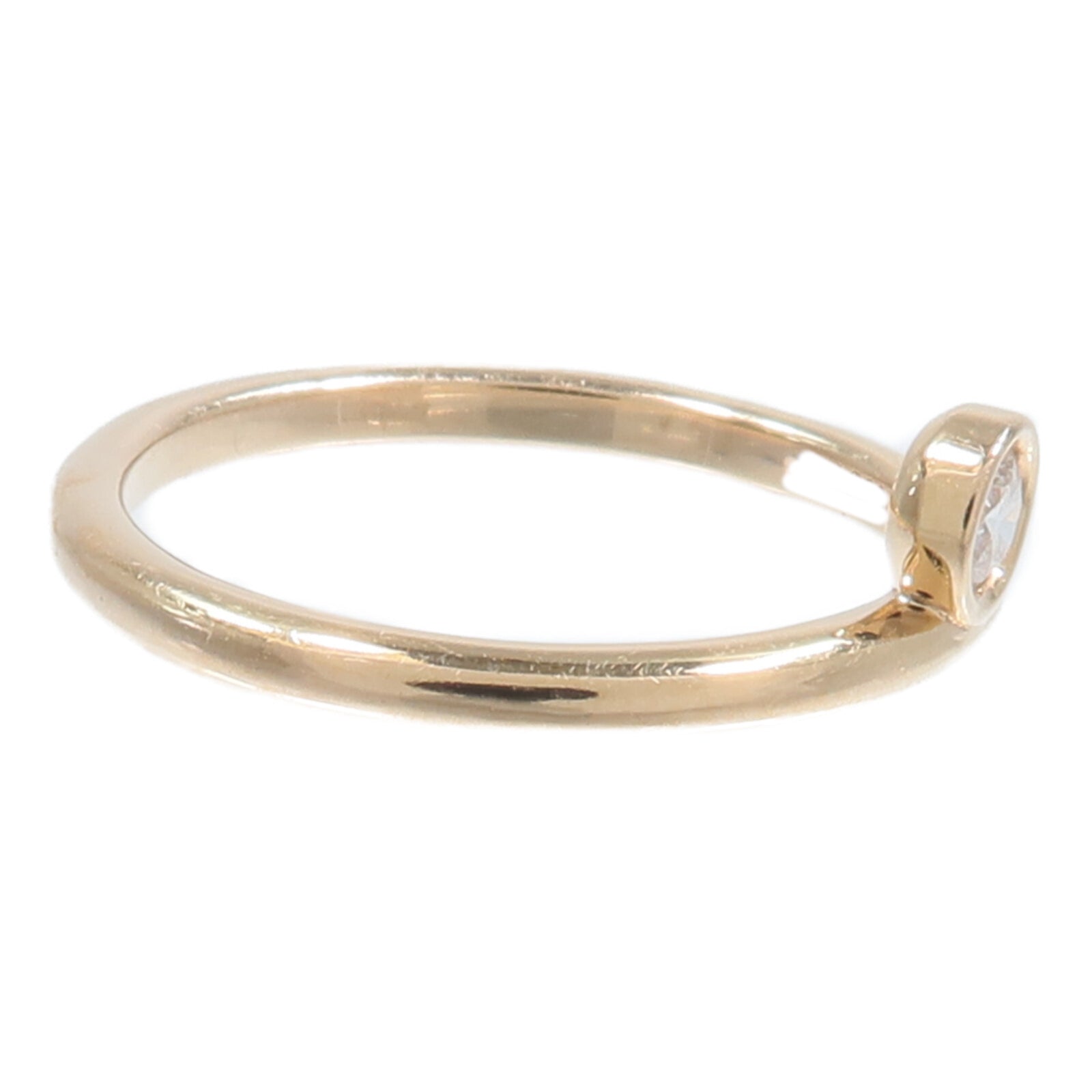 HERMES 18K玫瑰金Bague Link H Rond鑽石戒指