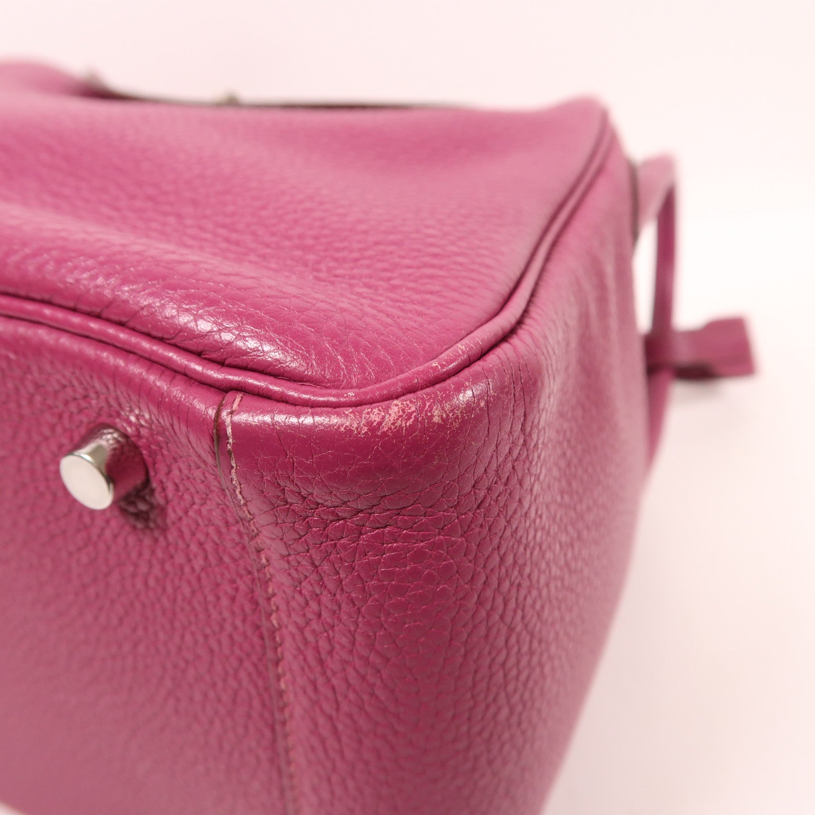 HERMES Clemence皮革Lindy 30銀扣手挽肩背兩用袋Tosca