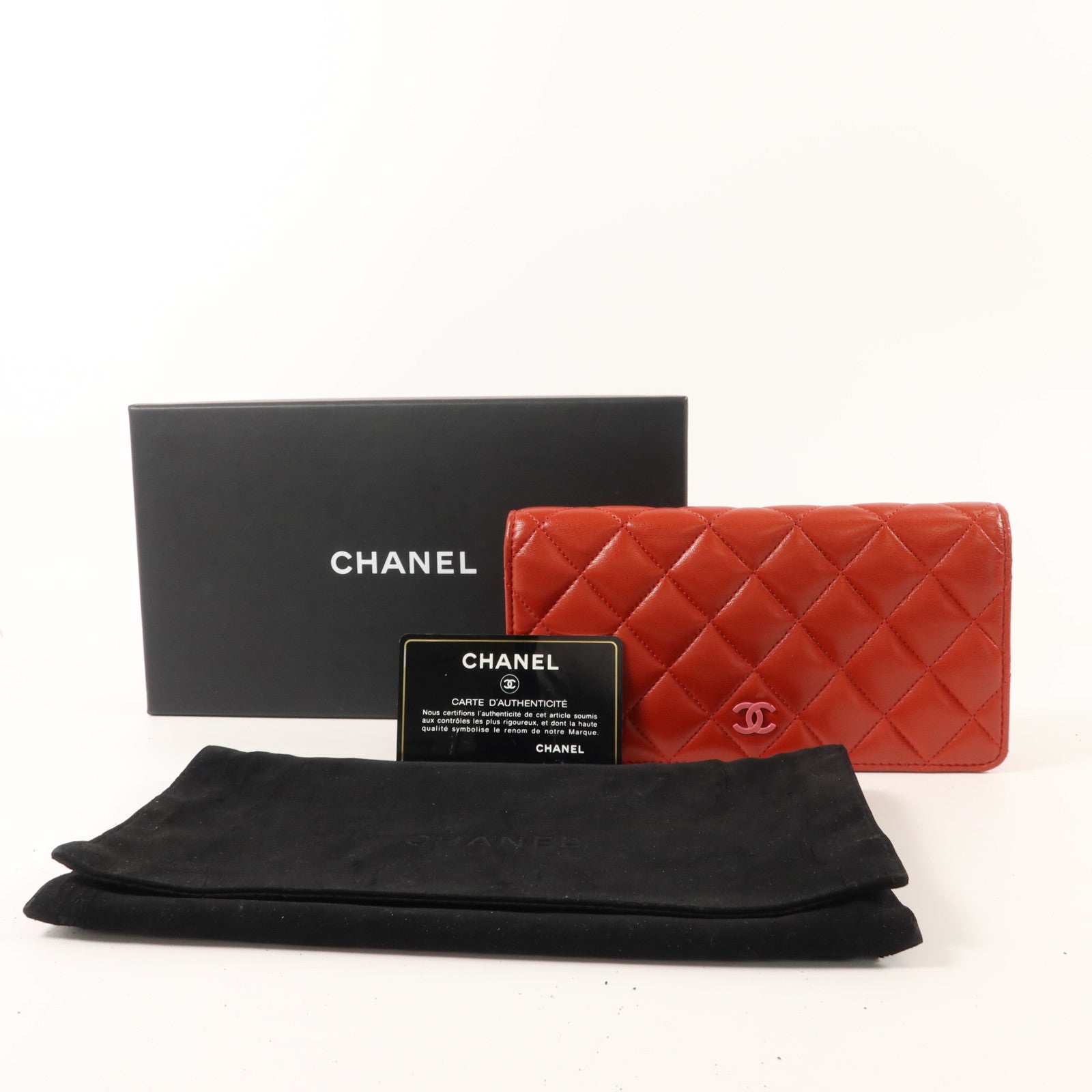 CHANEL 羊皮皮革Bifold Long Wallet長錢包