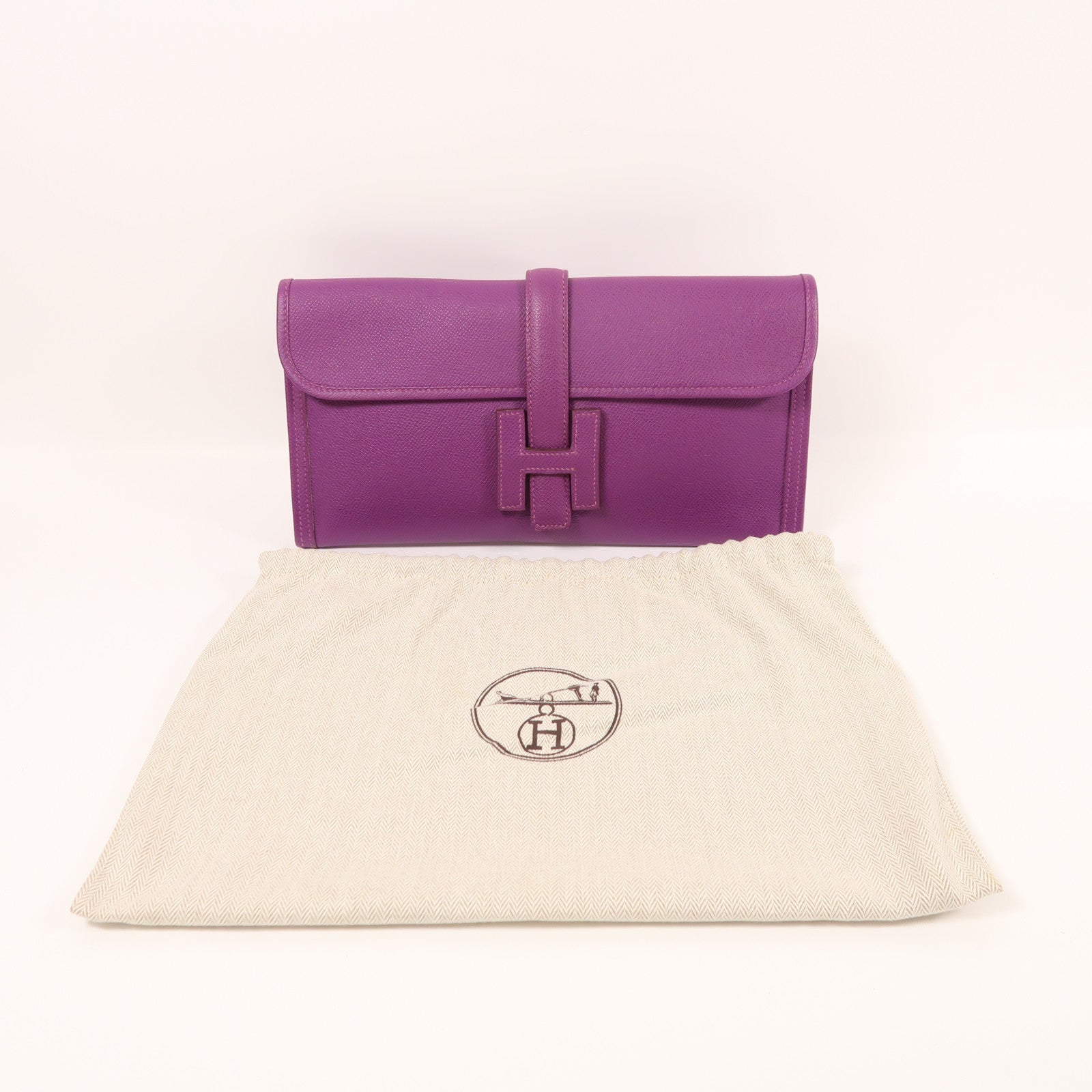 HERMES Epsom皮革Jige Elan 29 Clutch手拿包P9 Anemone