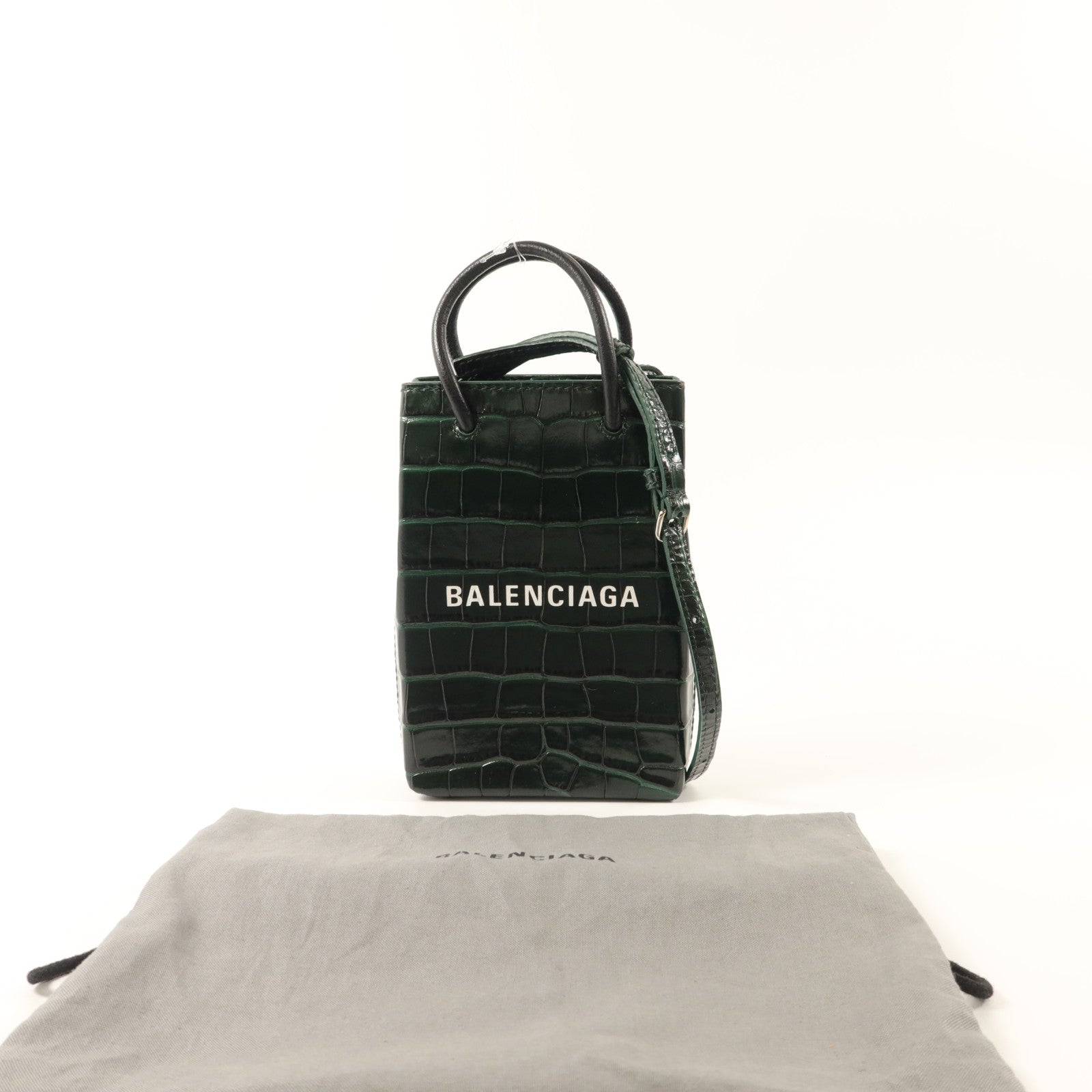 BALENCIAGA 牛皮皮革Shopping Phone Holder手挽肩背兩用袋