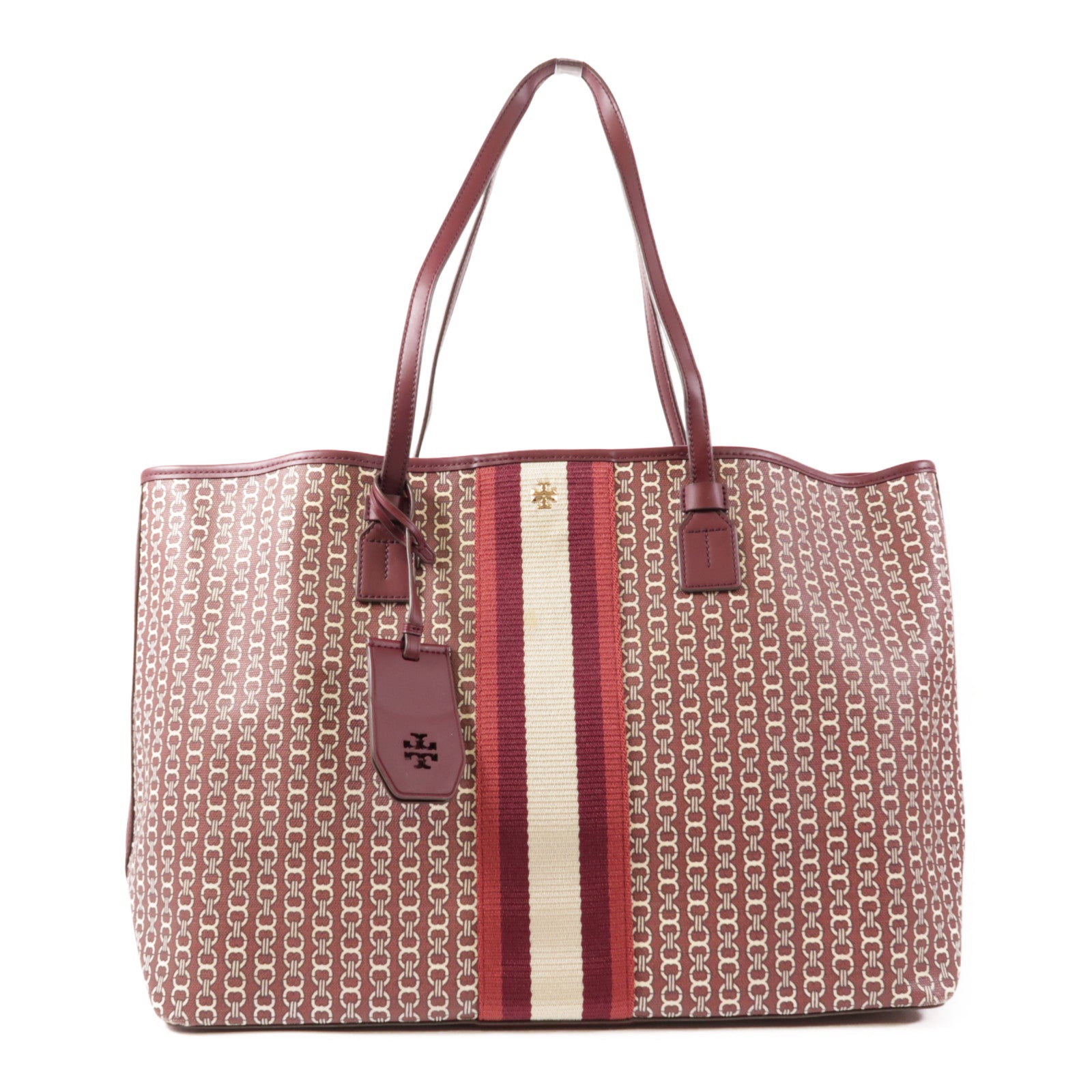 Tory Burch 塗層帆布Tote Bag金扣手挽袋