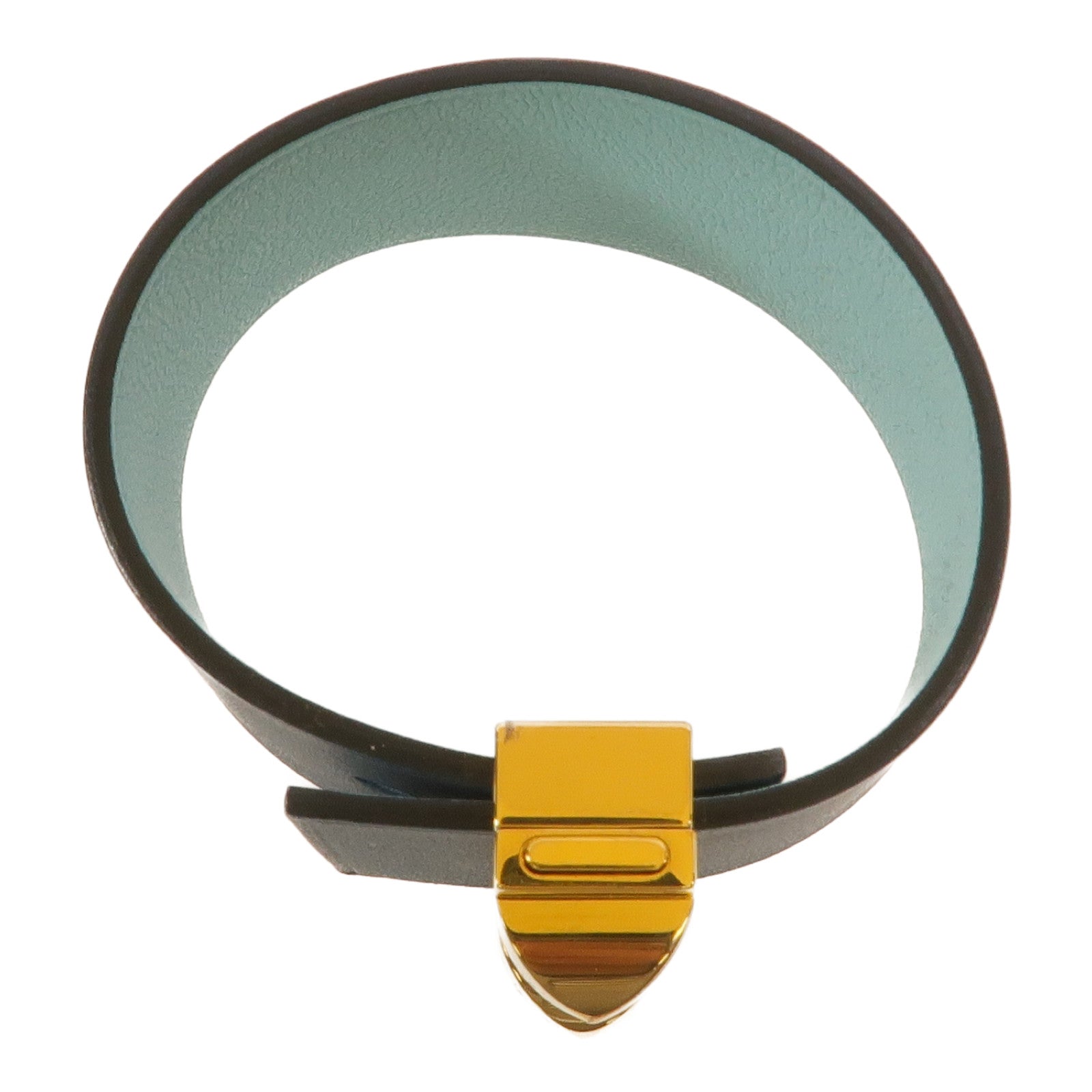 HERMES Swift皮革Collier de Chien PM手鐲Bleu Tie/Ciel