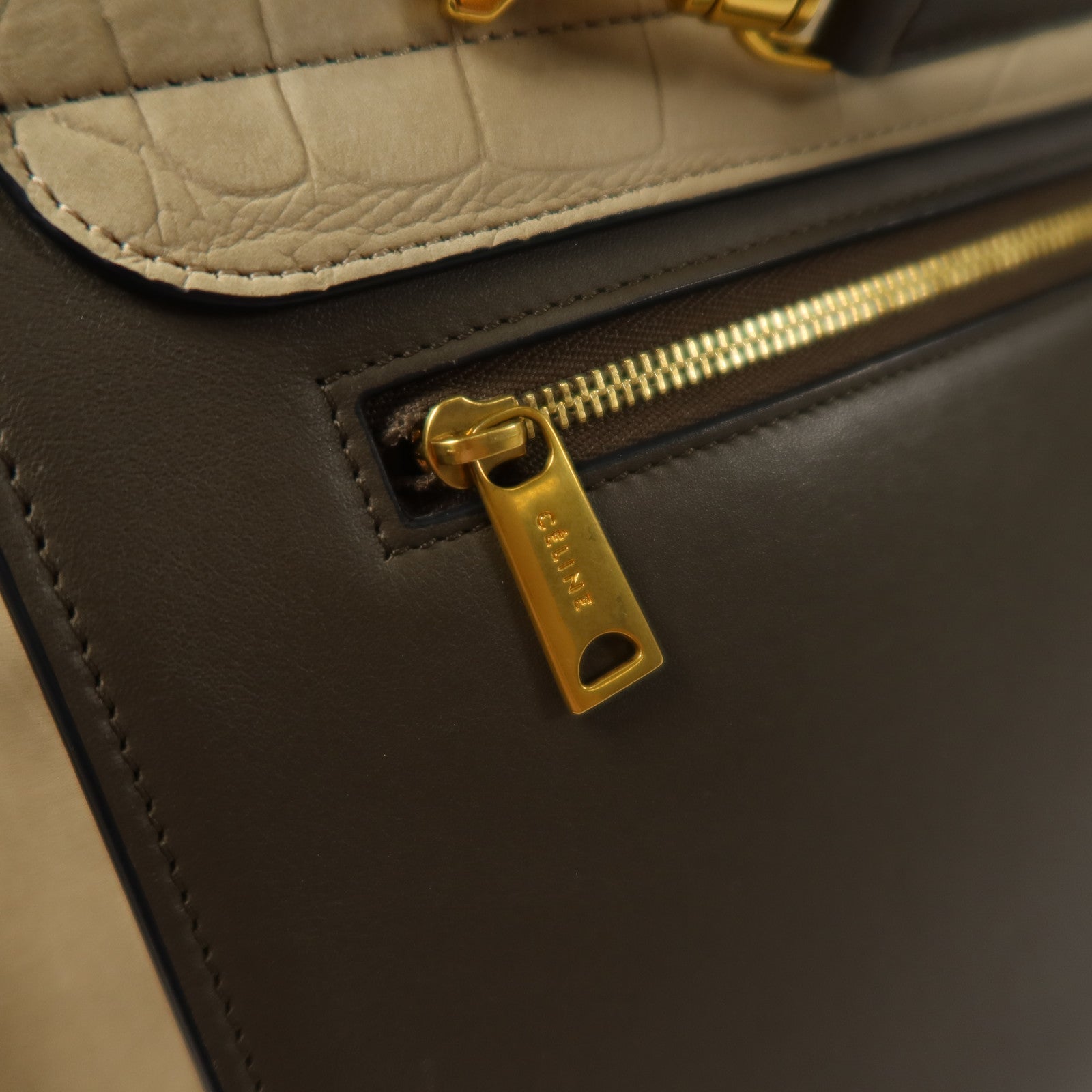 CELINE 牛皮皮革Trapeze金扣手挽肩背兩用袋
