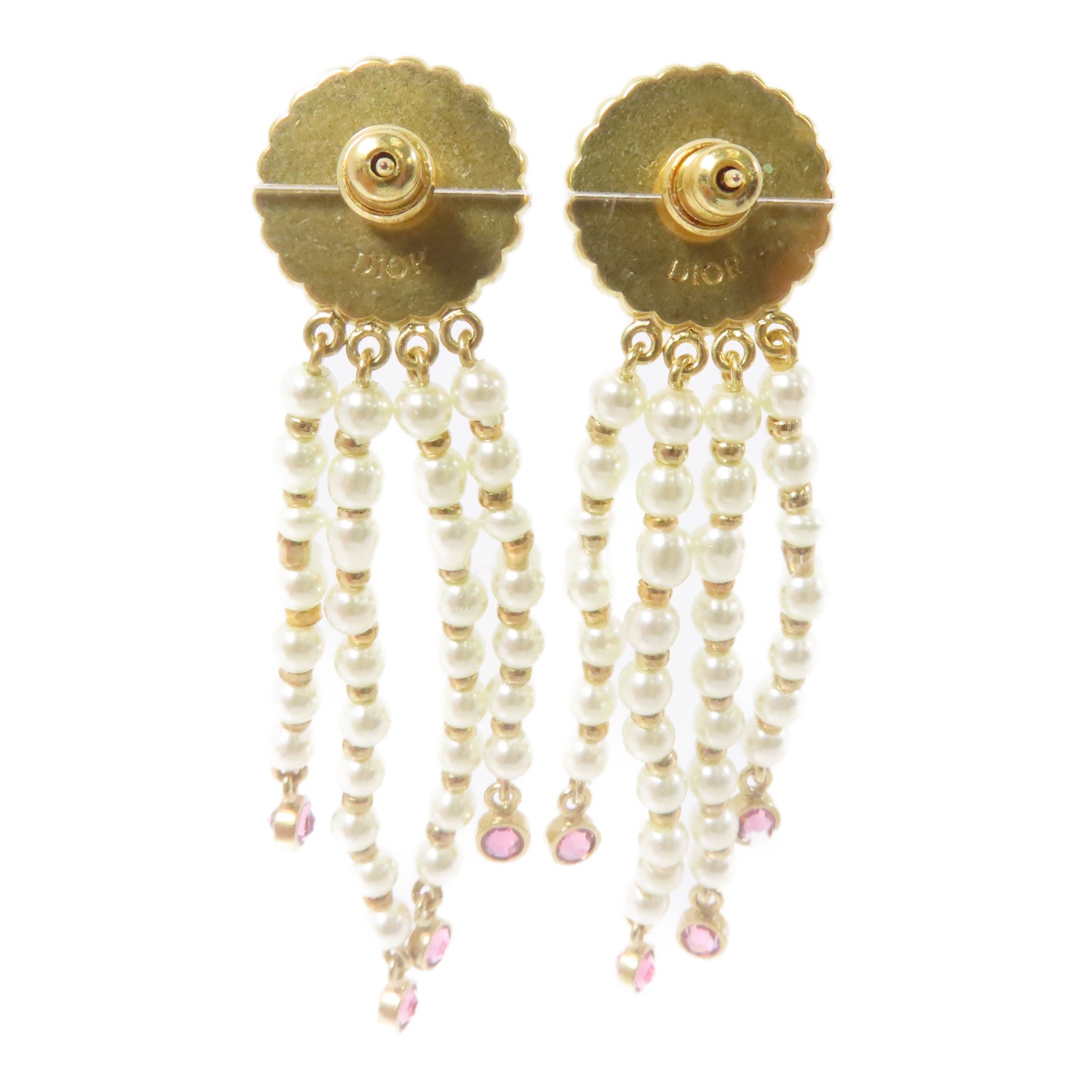 Dior 金屬Earrings耳環粉紅色/白色/金色