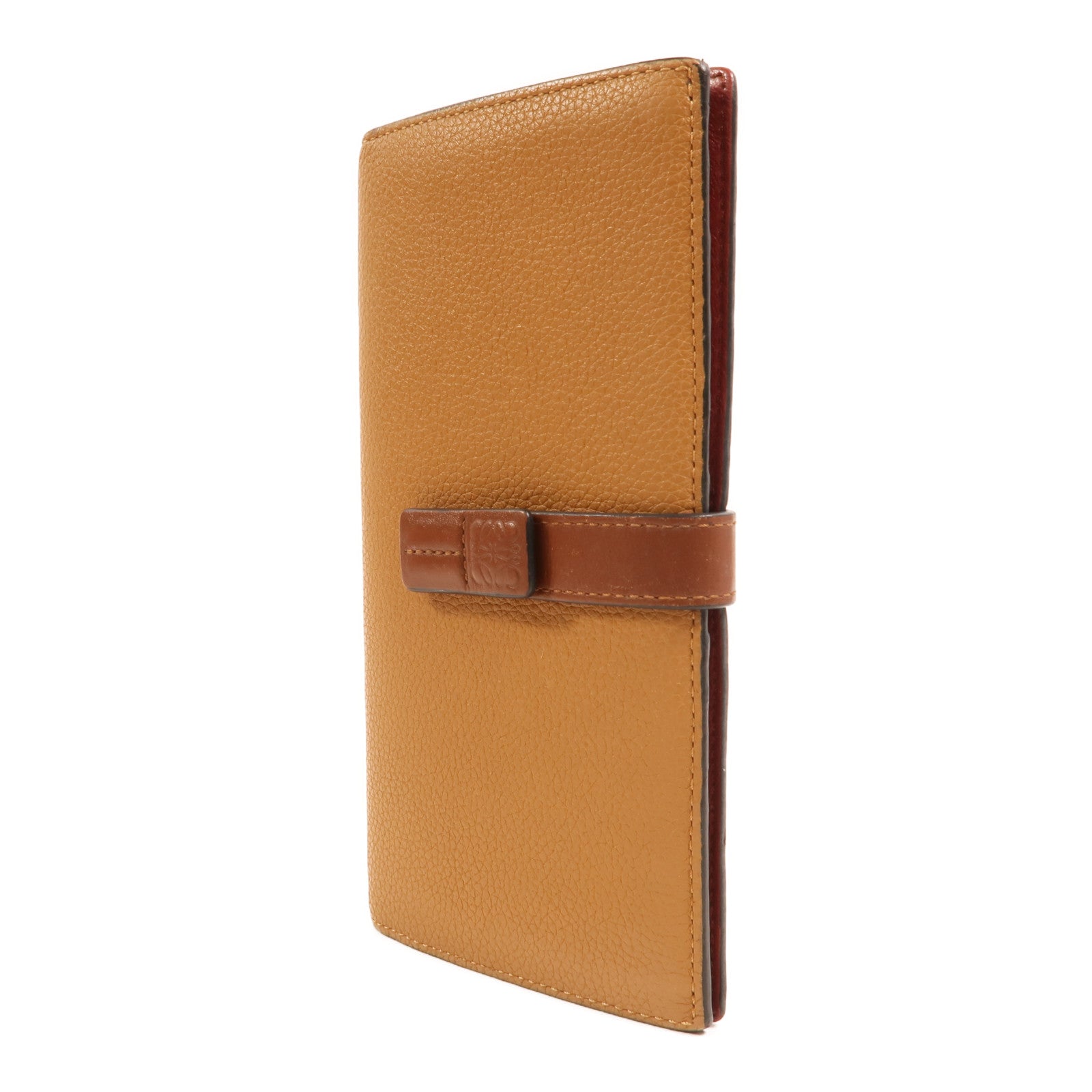 LOEWE 牛皮皮革Large Vertical Wallet銀扣長錢包