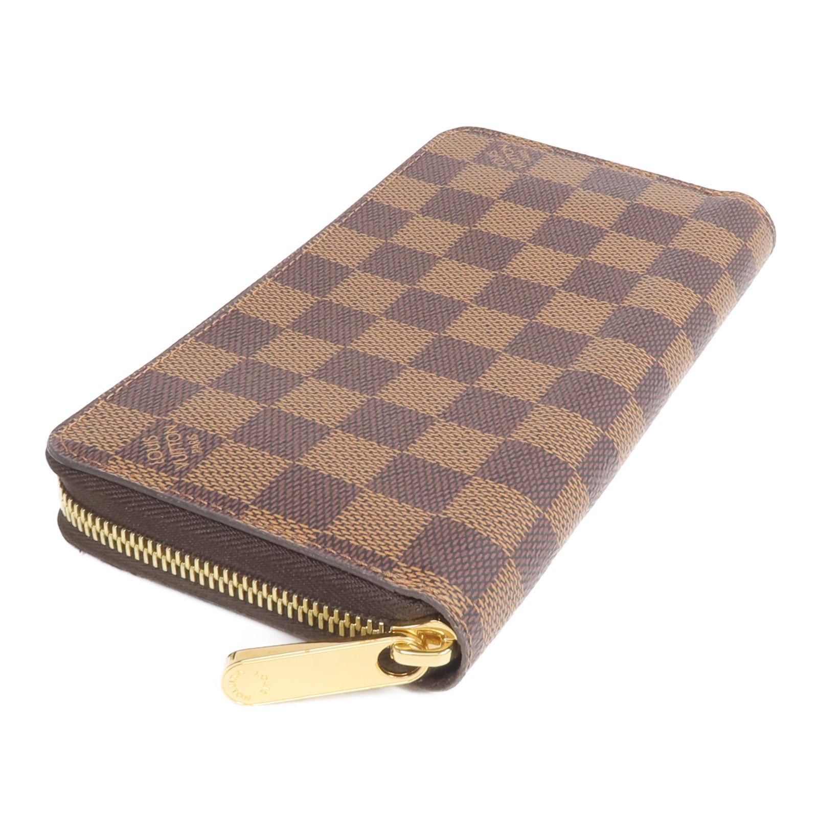 LOUIS VUITTON Damier Zippy Wallet金扣長錢包