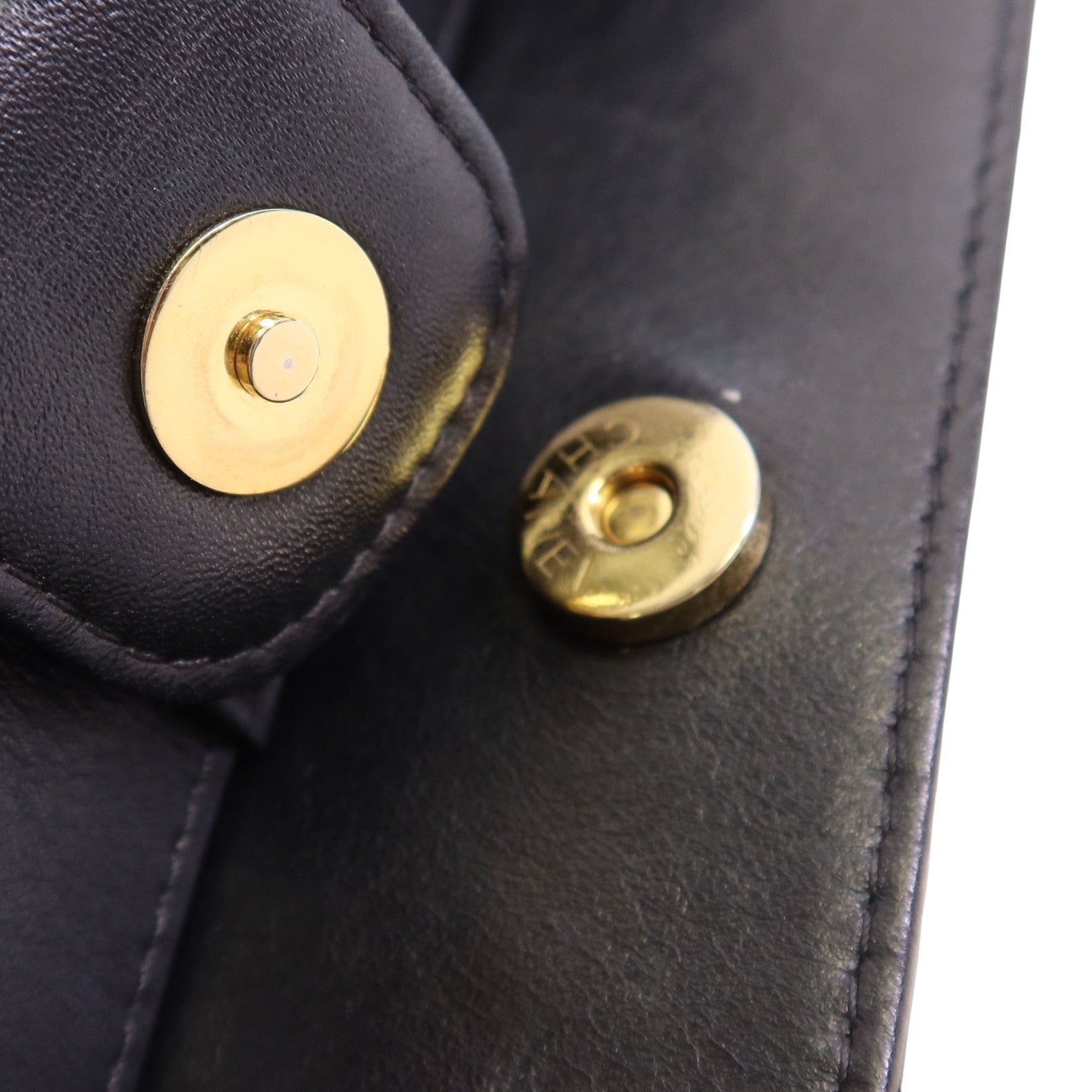 CHANEL 【激減優惠】羊皮皮革Chain Shoulder金扣鏈帶肩背袋