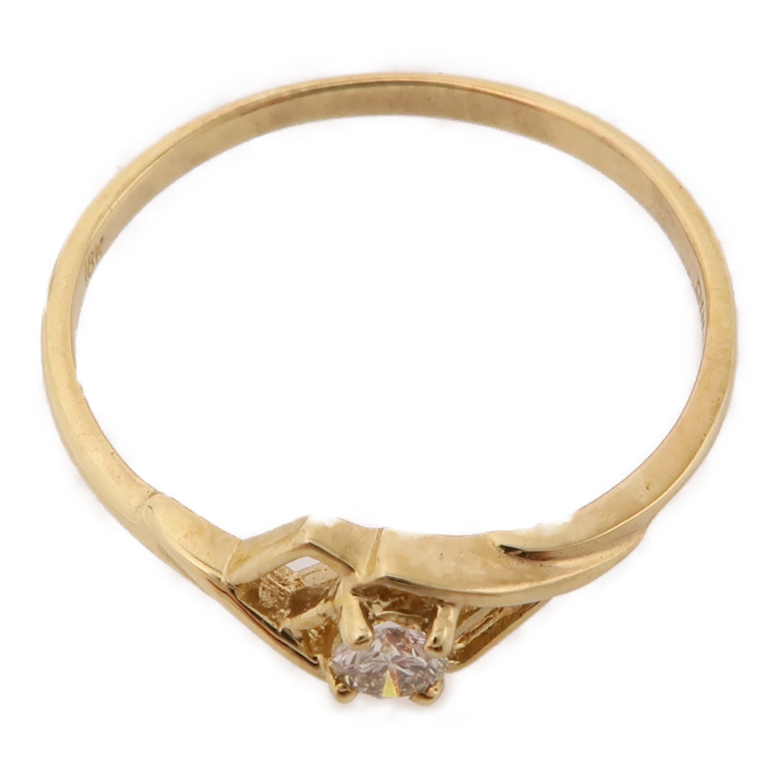 JEWELRY 18K黃金Diamond Ring鑽石戒指US#7.75