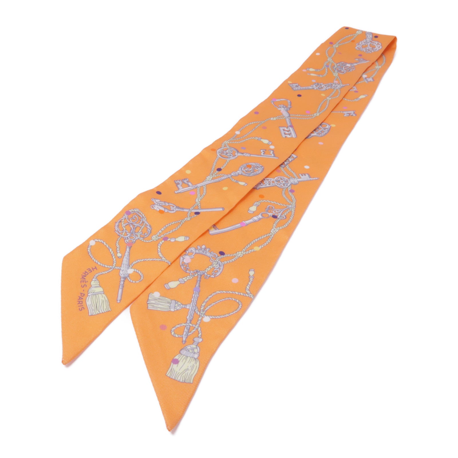 HERMES 絲質Twilly絲巾