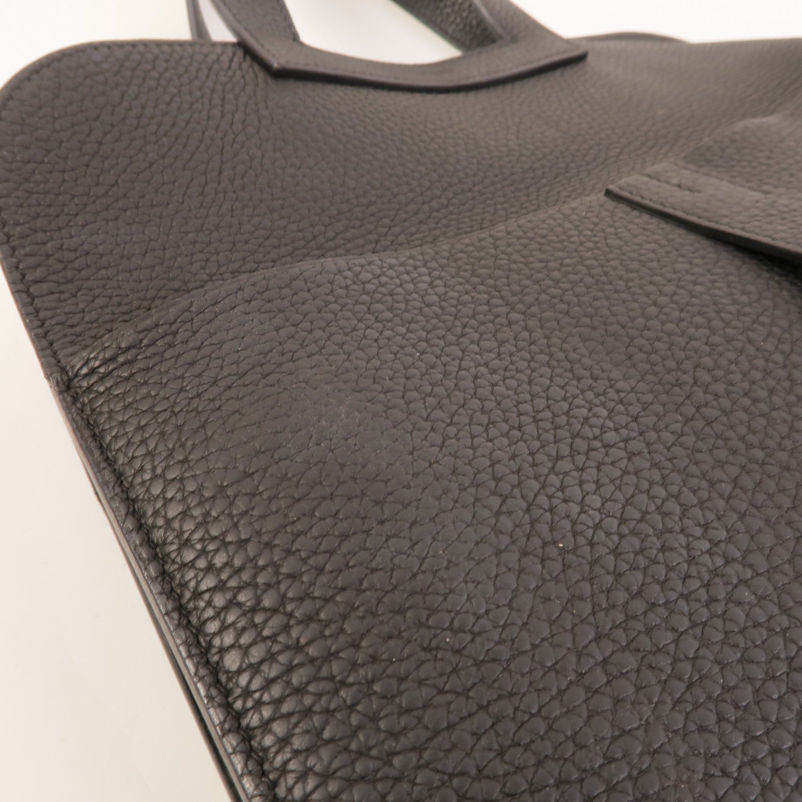 HERMES Clemence皮革Halzan 31手挽肩背兩用袋Blue Nuit