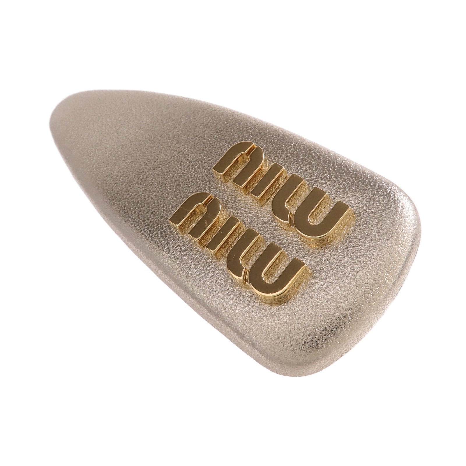 Miu Miu 羊皮皮革Hair Clip金扣髮夾