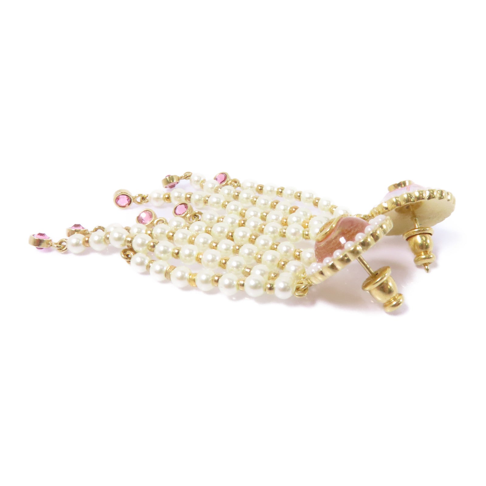Dior 金屬Earrings耳環粉紅色/白色/金色