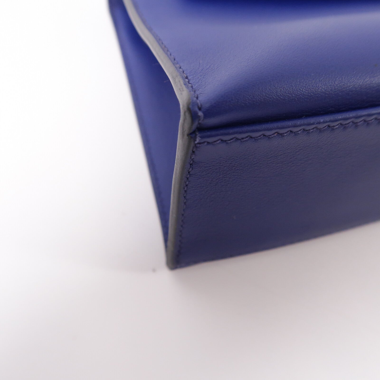 HERMES Swift皮革Kelly Pochette手挽袋Bleu Saphir