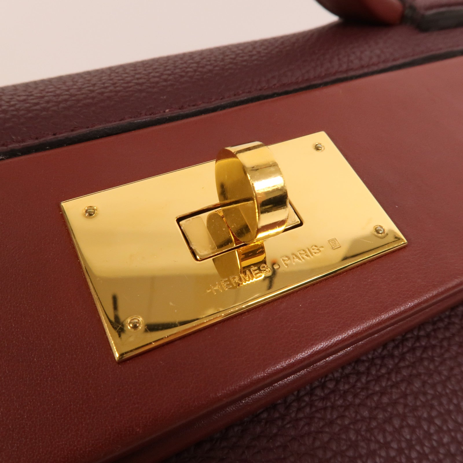 HERMES Clemence皮革24/24 29cm手挽肩背兩用袋Red/Rouge H
