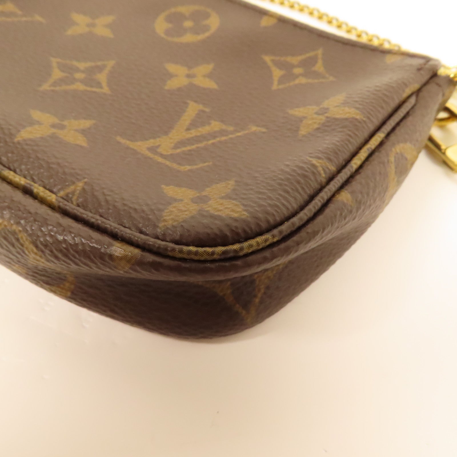 LOUIS VUITTON LV GHW Mini Pochette Accessoires Handbag M58009 Monogram Brown