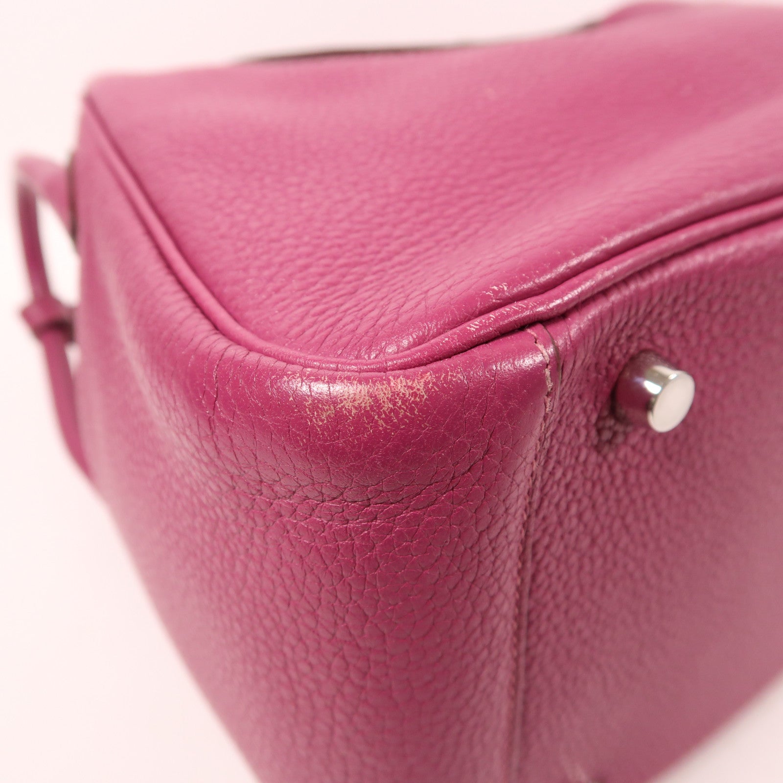 HERMES Clemence皮革Lindy 30銀扣手挽肩背兩用袋Tosca