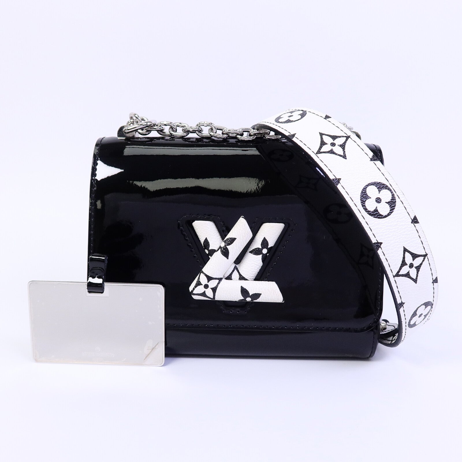 LOUIS VUITTON 漆皮皮革Twist PM鏈帶肩背袋