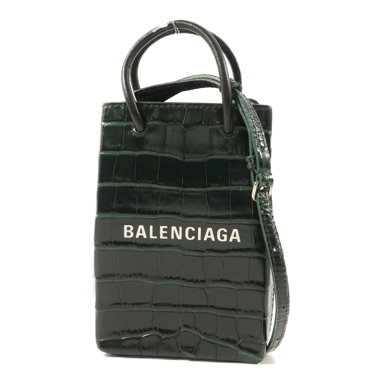 BALENCIAGA 牛皮皮革Shopping Phone Holder手挽肩背兩用袋