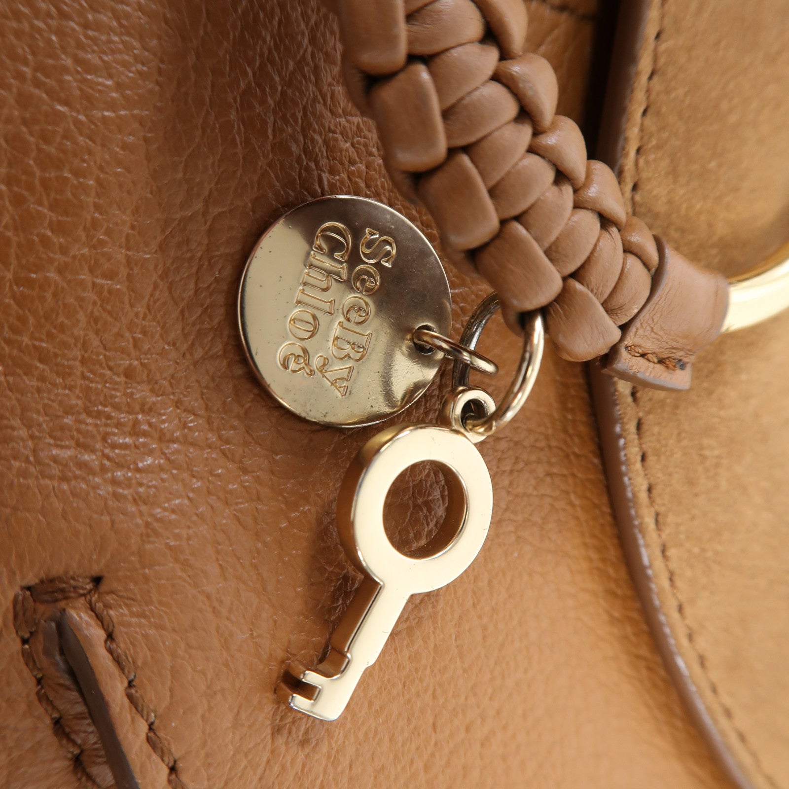 SEE BY CHLOE 牛皮皮革Shoulder Bag金扣手挽肩背兩用袋