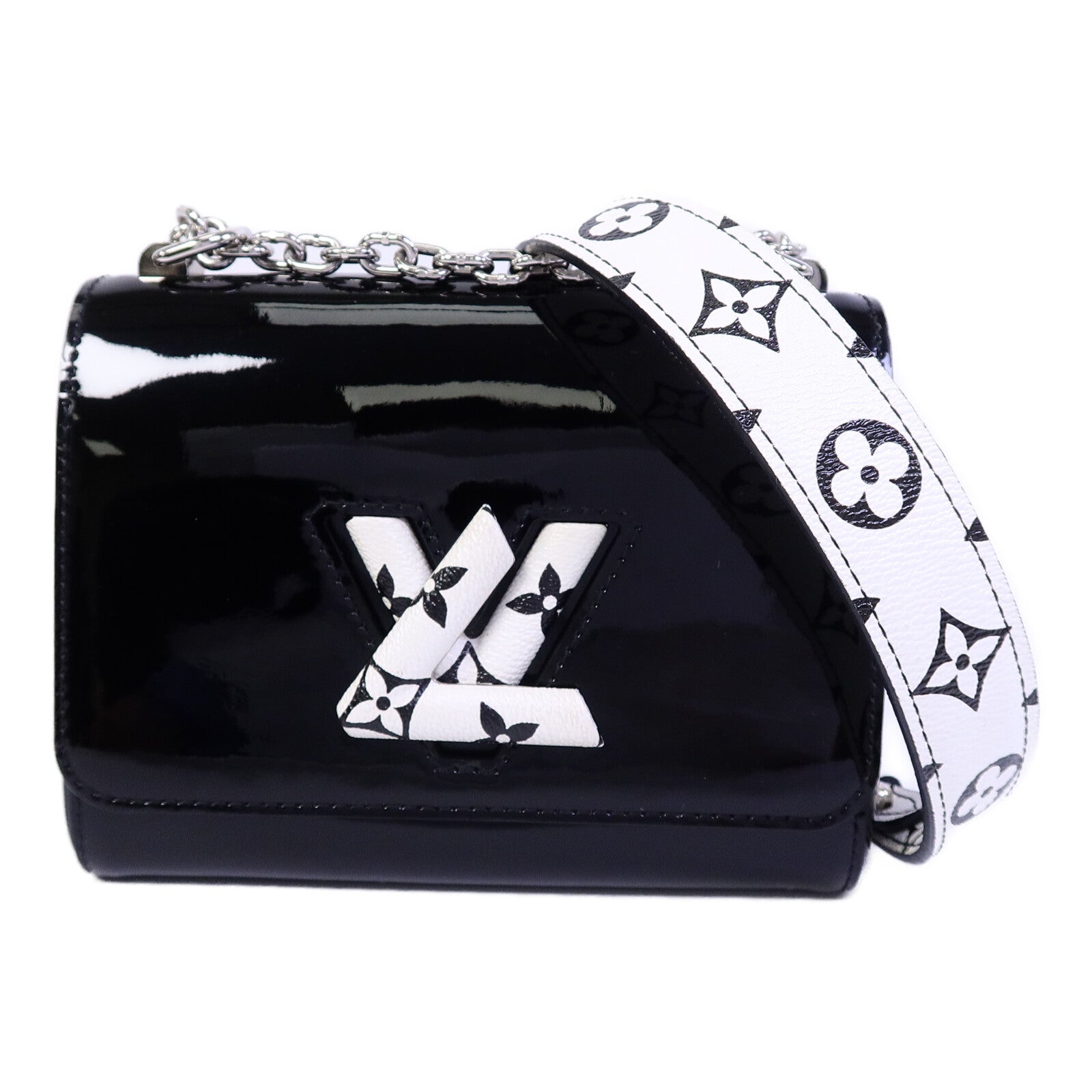 LOUIS VUITTON 漆皮皮革Twist PM鏈帶肩背袋