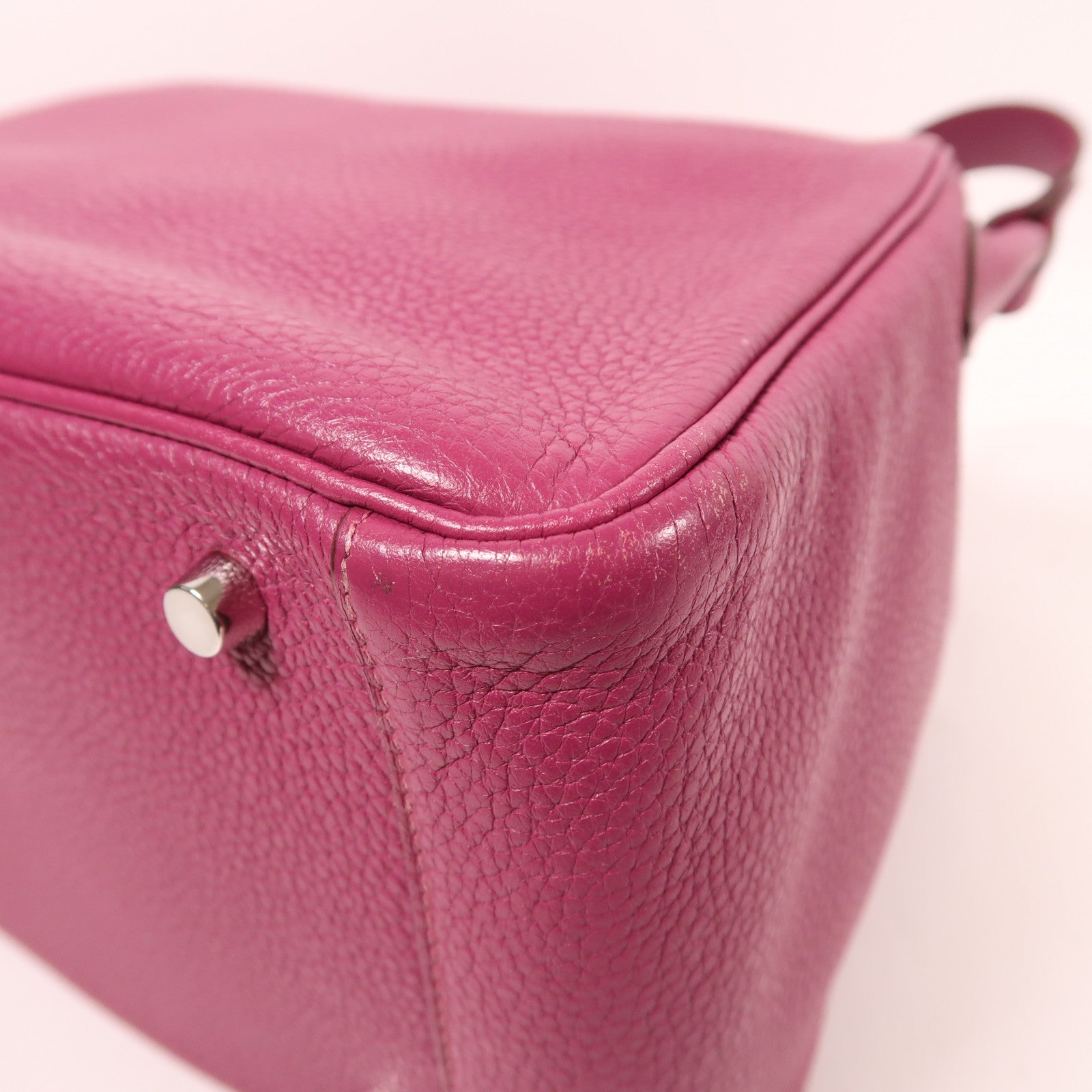 HERMES Clemence皮革Lindy 30銀扣手挽肩背兩用袋Tosca