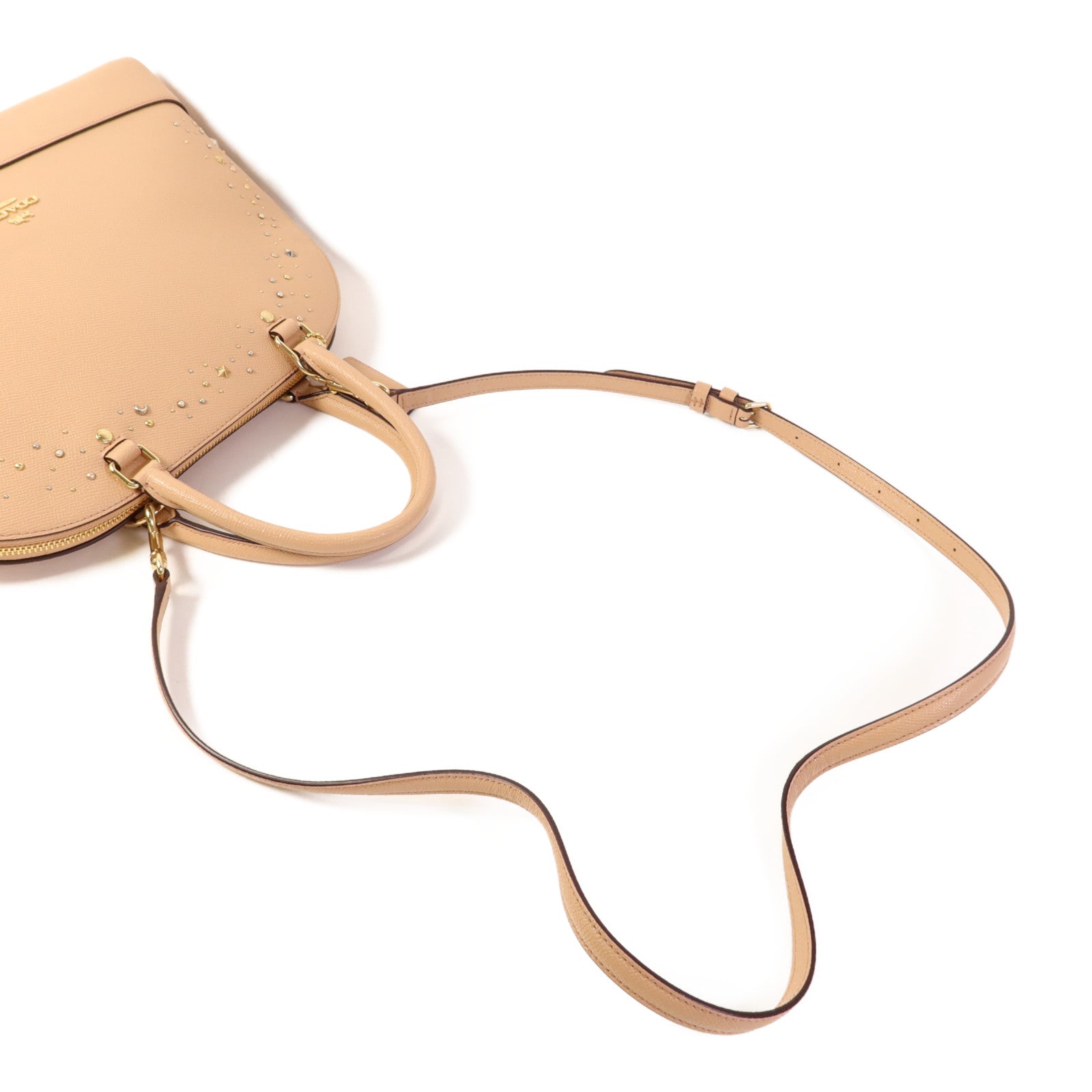 COACH 牛皮皮革2 Way Shoulder Bag金扣手挽肩背兩用袋