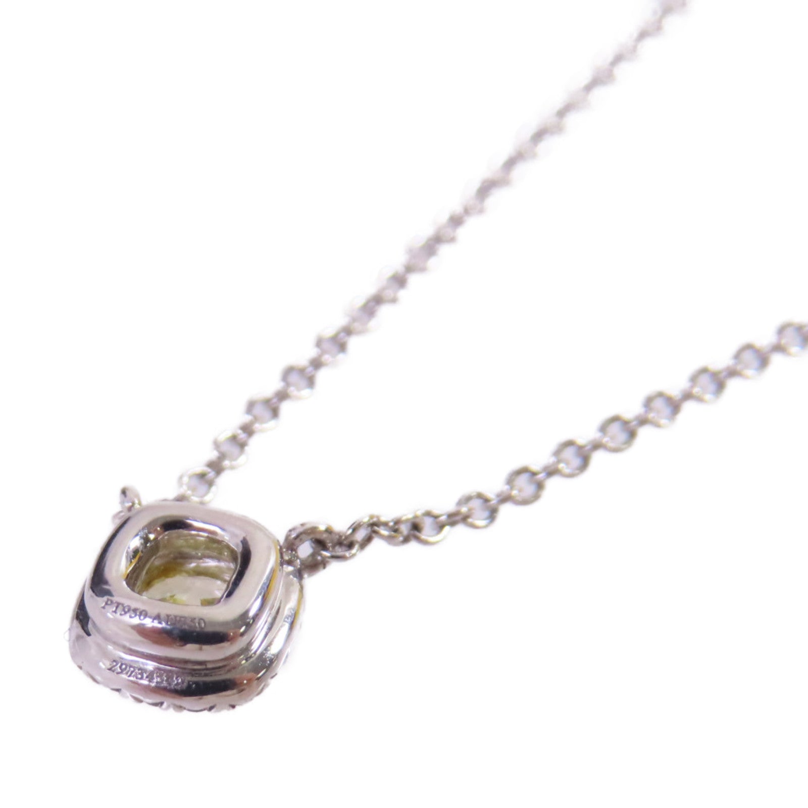 TIFFANY＆CO PT950鉑金/18K白金/0.24ct鑽石Diamond Necklace項鍊