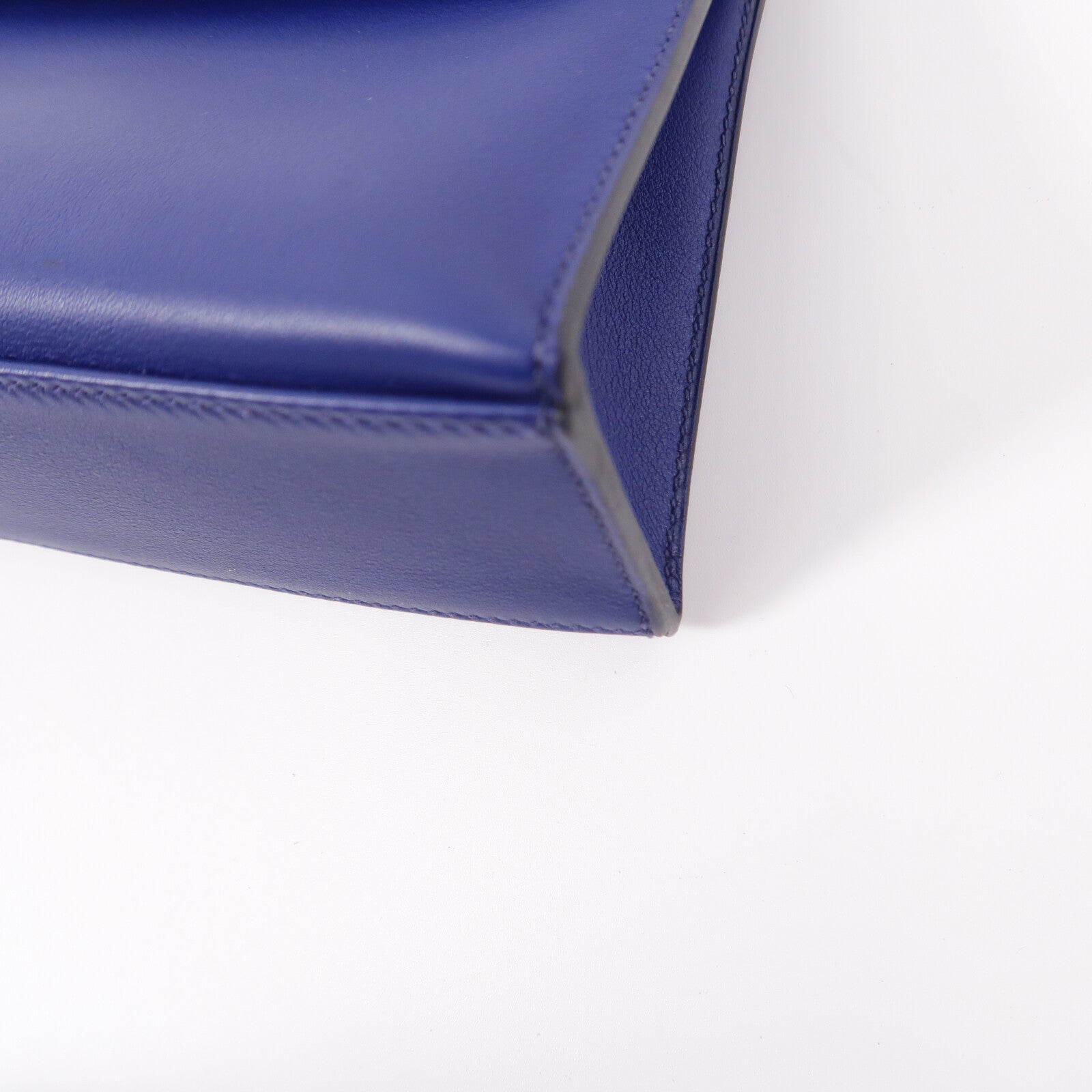 HERMES Swift皮革Kelly Pochette手挽袋Bleu Saphir