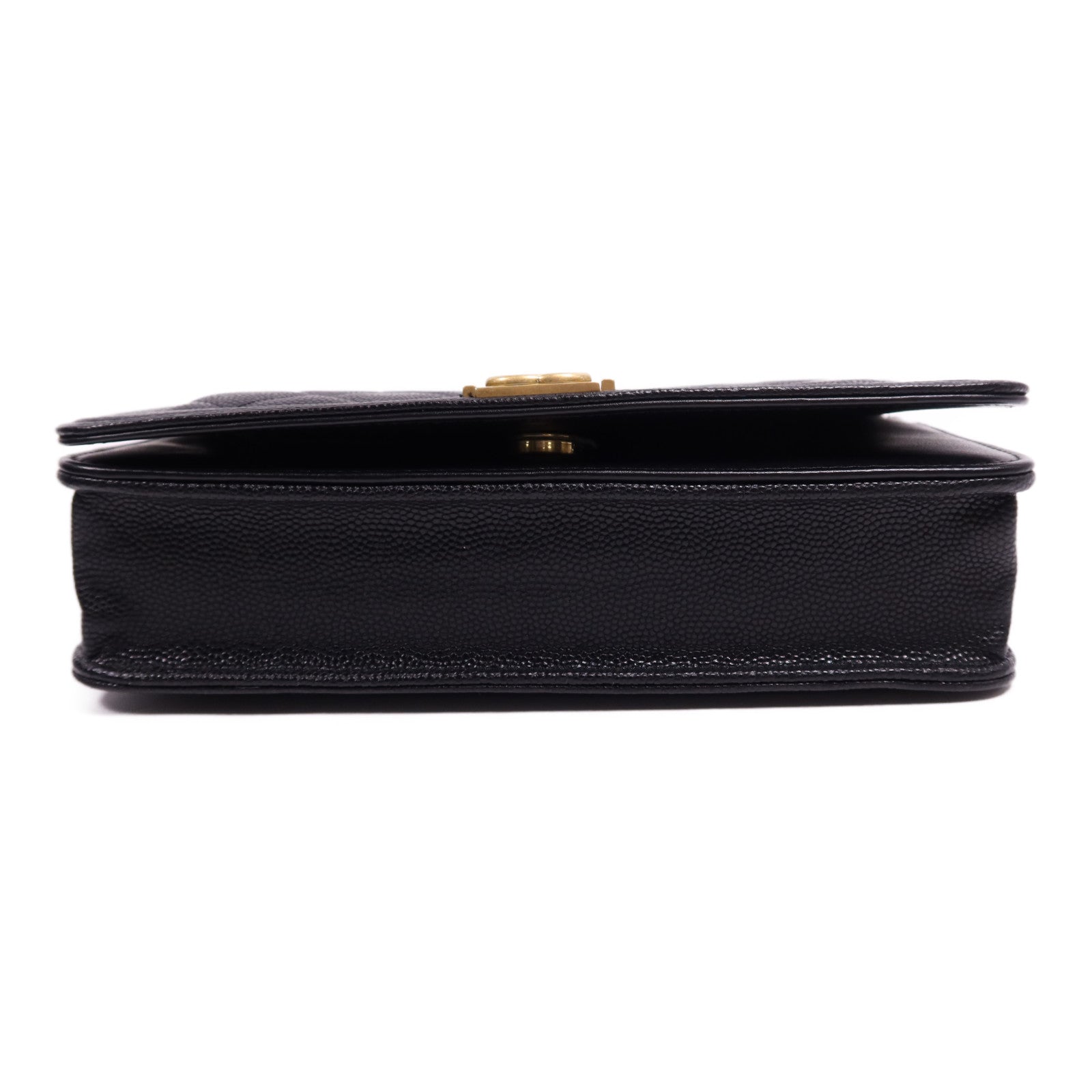 CHANEL 牛皮皮革Boy WOC Wallet On Chain金扣鏈帶肩背袋