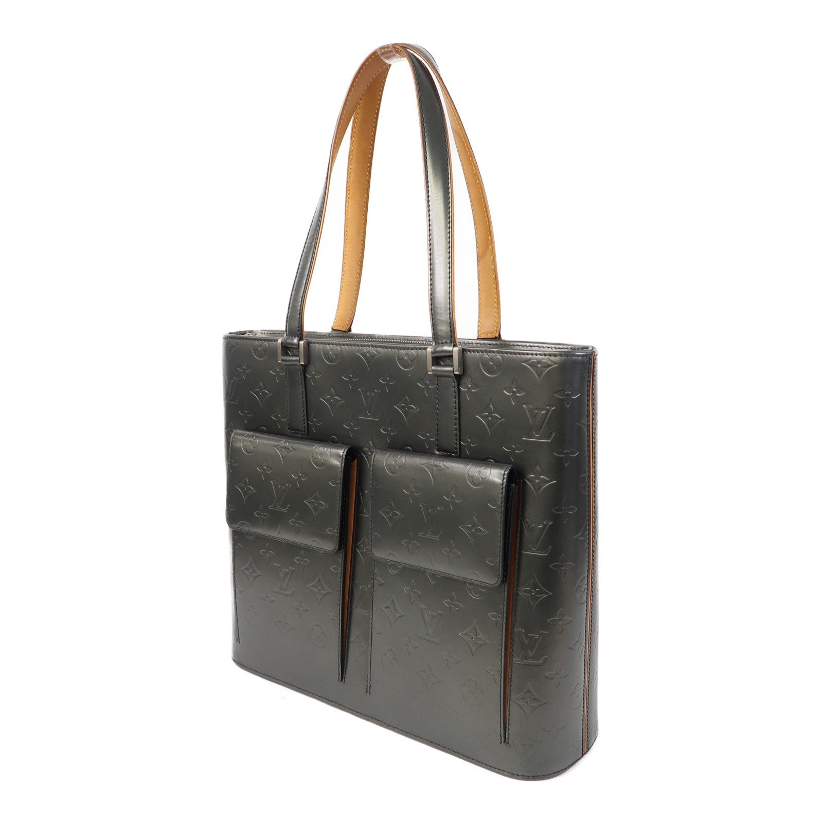LOUIS VUITTON Monogram Mat Wilwood Tote Bag銀扣肩背袋銀色