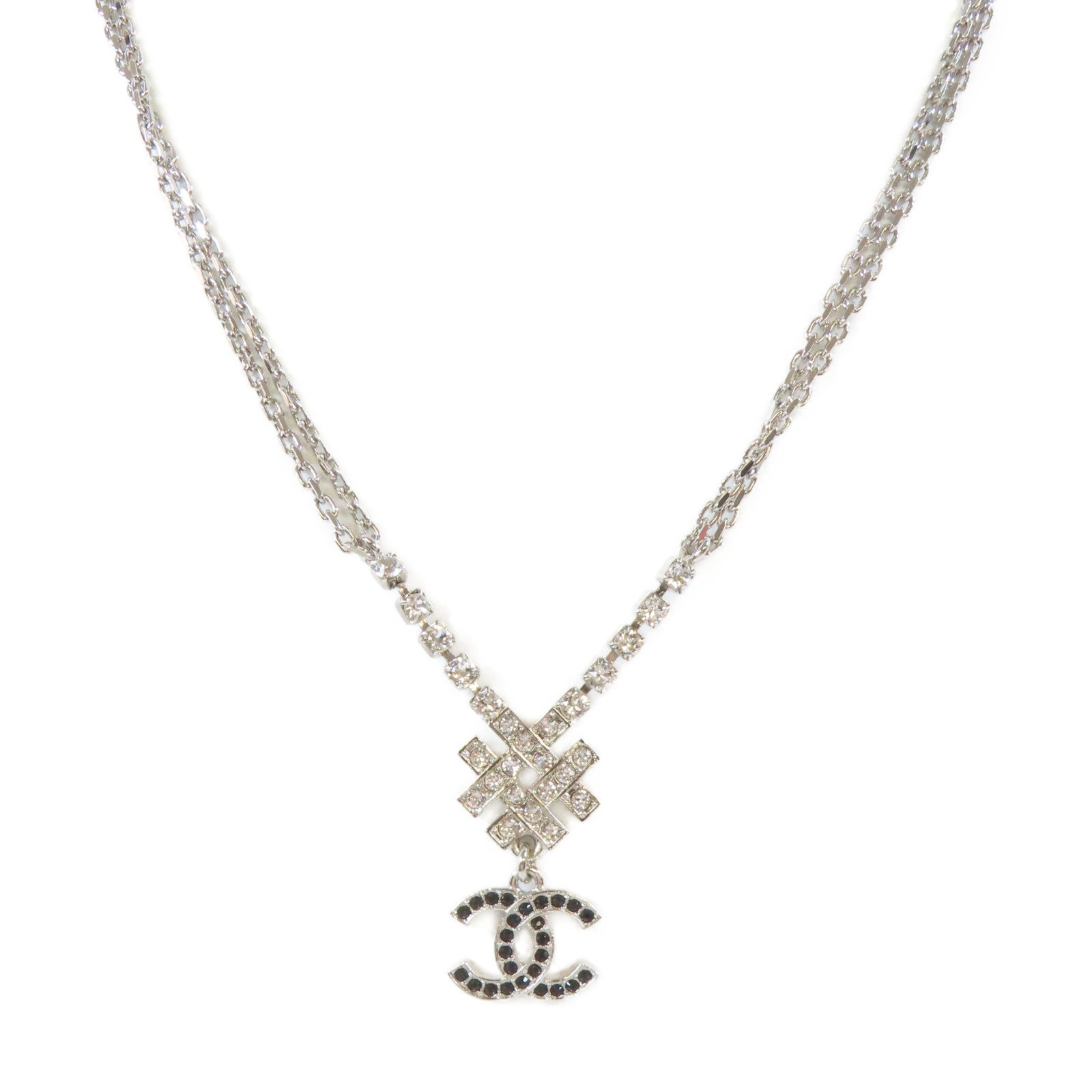 CHANEL 金屬Necklace項鍊銀色