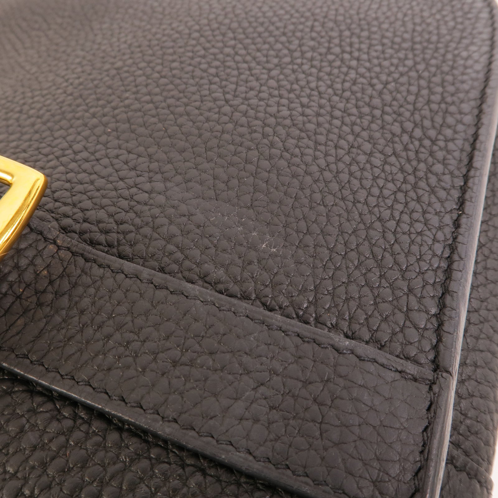 HERMES Clemence皮革Halzan 31手挽肩背兩用袋Blue Nuit