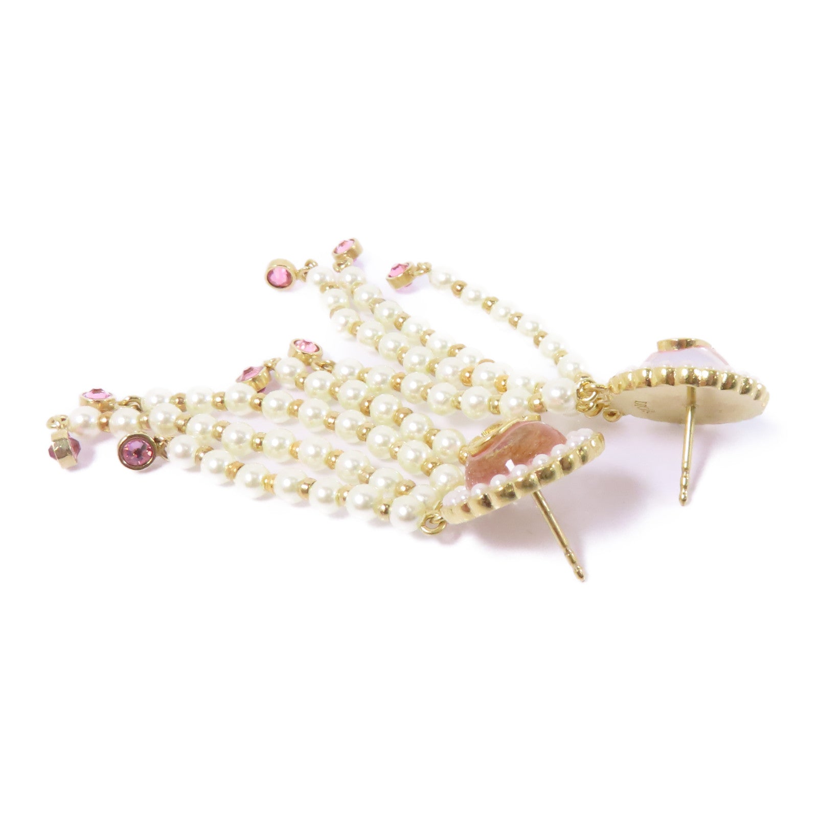 Dior 金屬Earrings耳環粉紅色/白色/金色