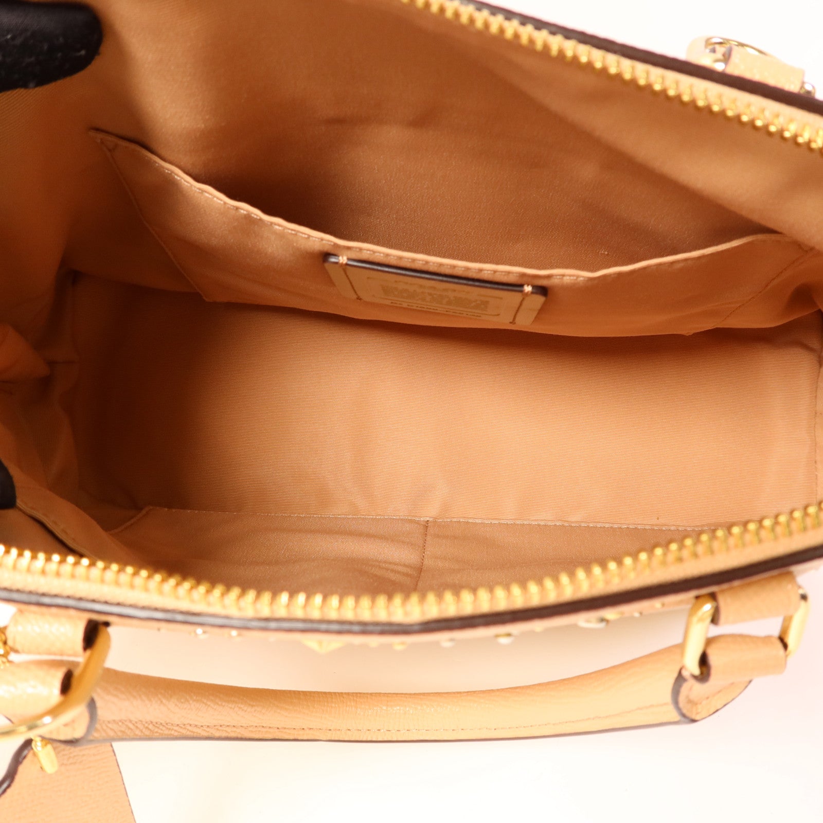 COACH 牛皮皮革2 Way Shoulder Bag金扣手挽肩背兩用袋