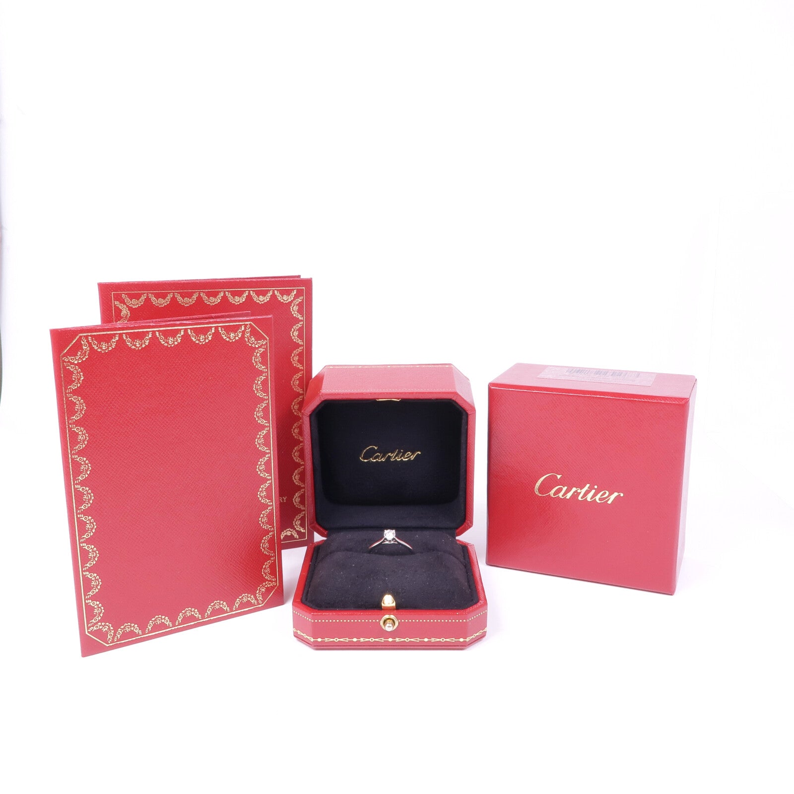 CARTIER PT950鉑金Diamond Engagement Ring鑽石戒指US#7.25