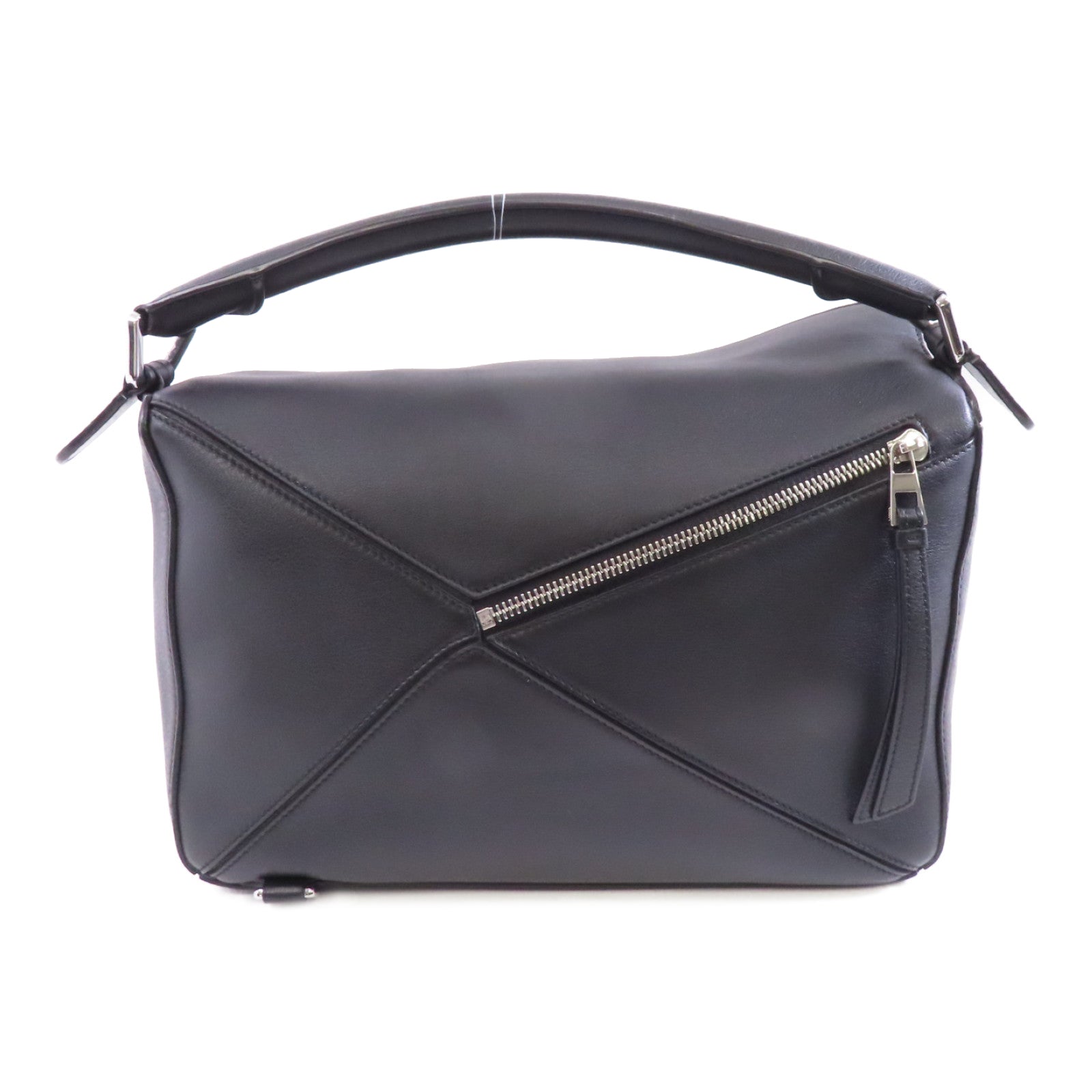 LOEWE 牛皮皮革Puzzle金扣手挽肩背兩用袋黑色 Brand Off Hong Kong Online Store