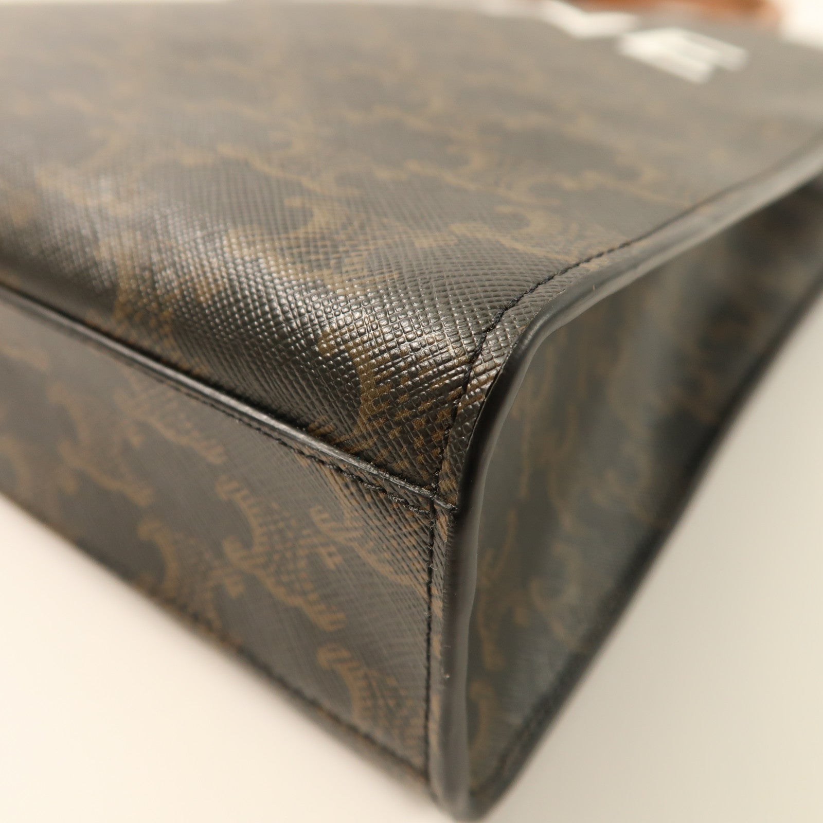 CELINE 塗層帆布Vertical Cabas In Triomphe金扣手挽肩背兩用袋
