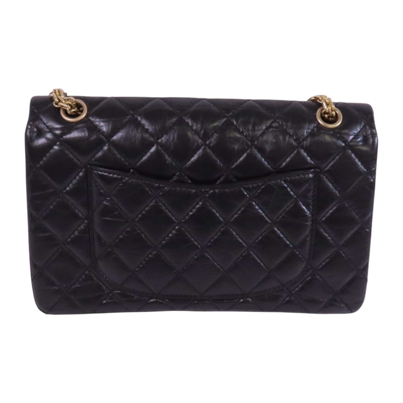 CHANEL 【激減優惠】牛皮皮革2.55 28cm金扣鏈帶肩背袋
