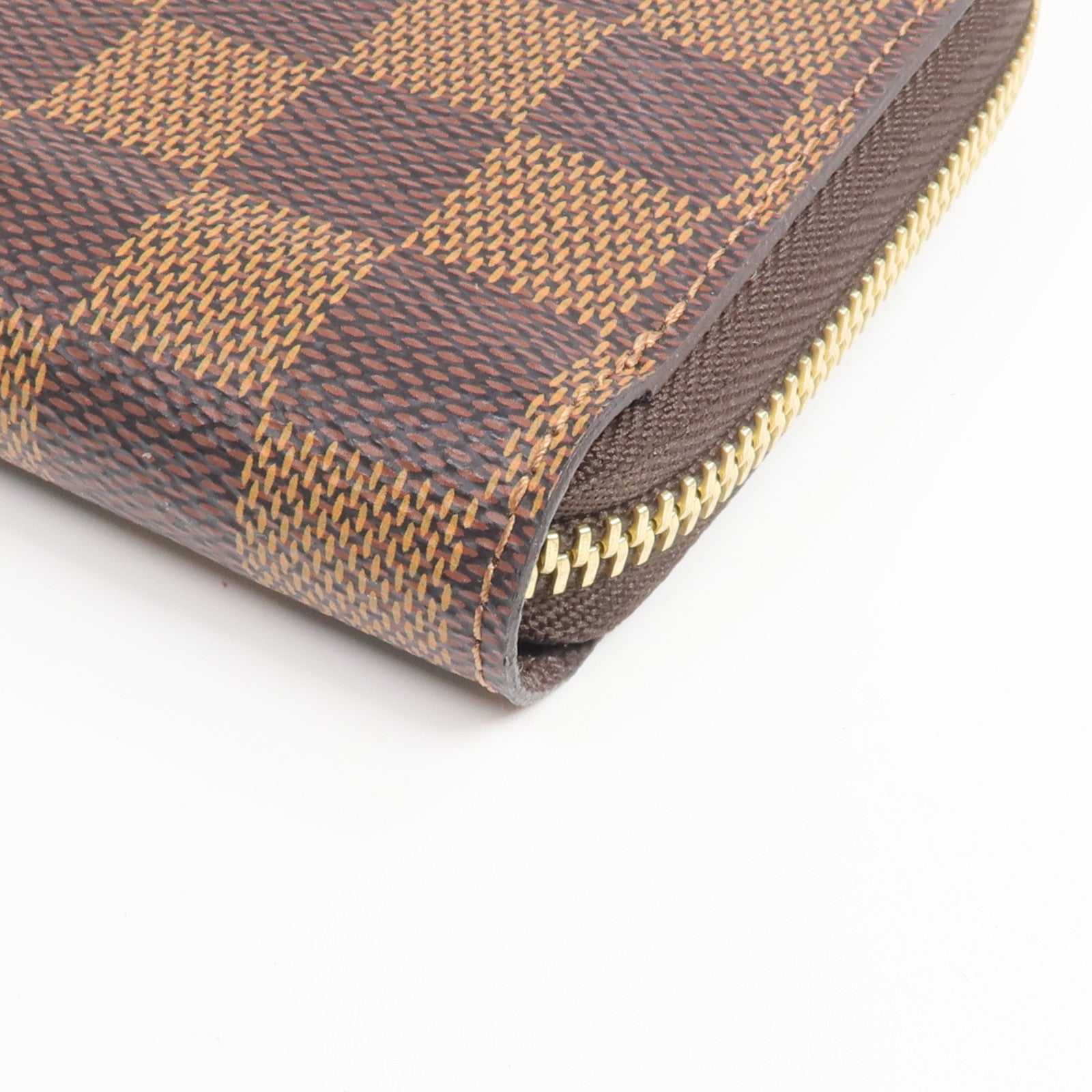 LOUIS VUITTON Damier Zippy Wallet金扣長錢包