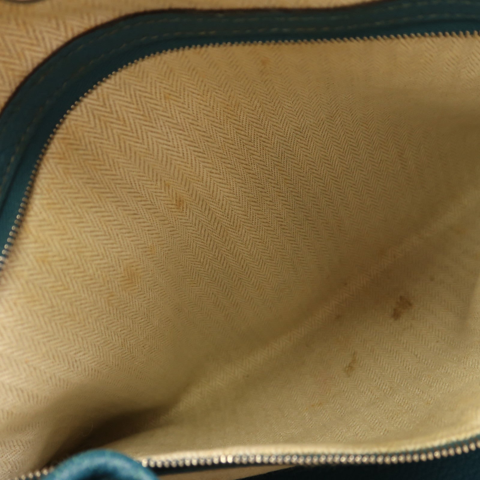 HERMES【激減優惠】 Negonda皮革Garden Party PM銀扣手挽袋Cobalt