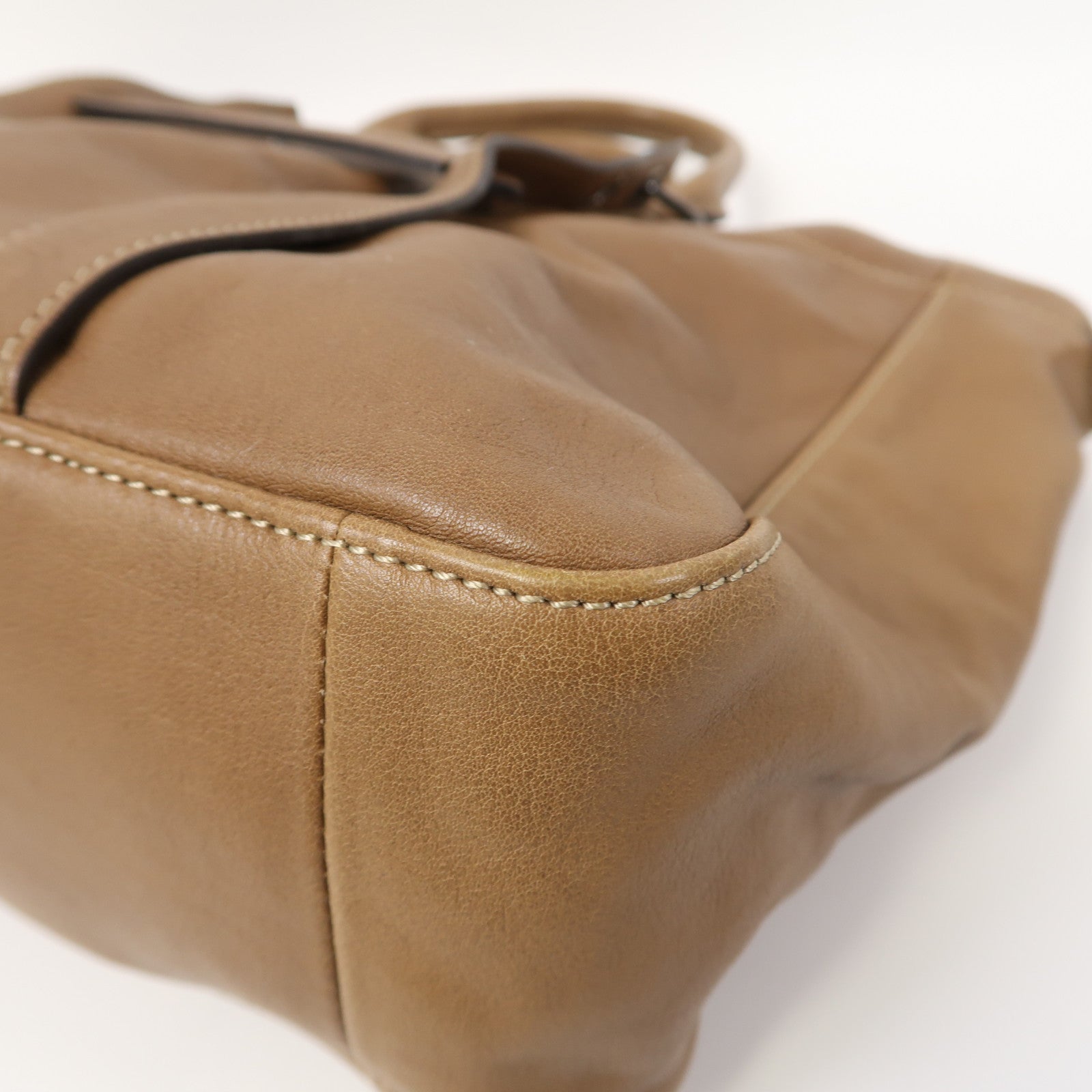 Longchamp 【激減優惠】牛皮皮革Shoulder Bag手挽肩背兩用袋啡色